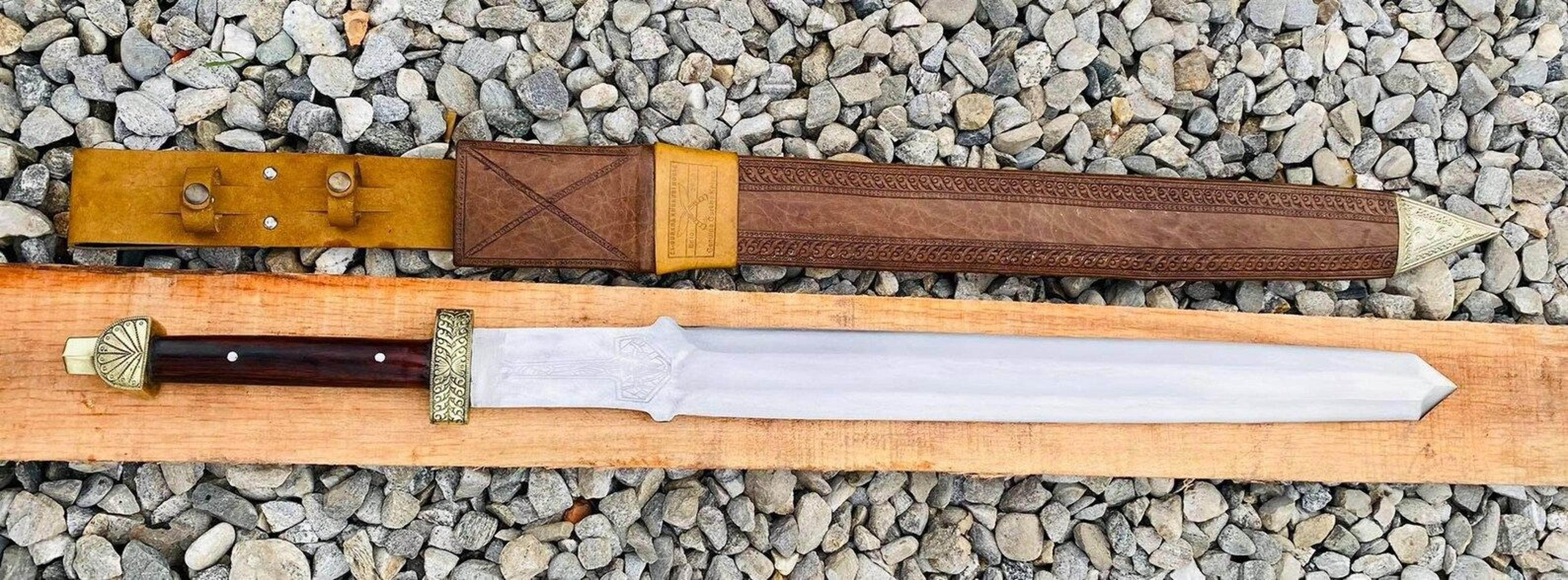 Handmade Khoda Sword With 23 Inch High Carbon Steel Blade And Rosewood Handle  Unique Gift Fro 6