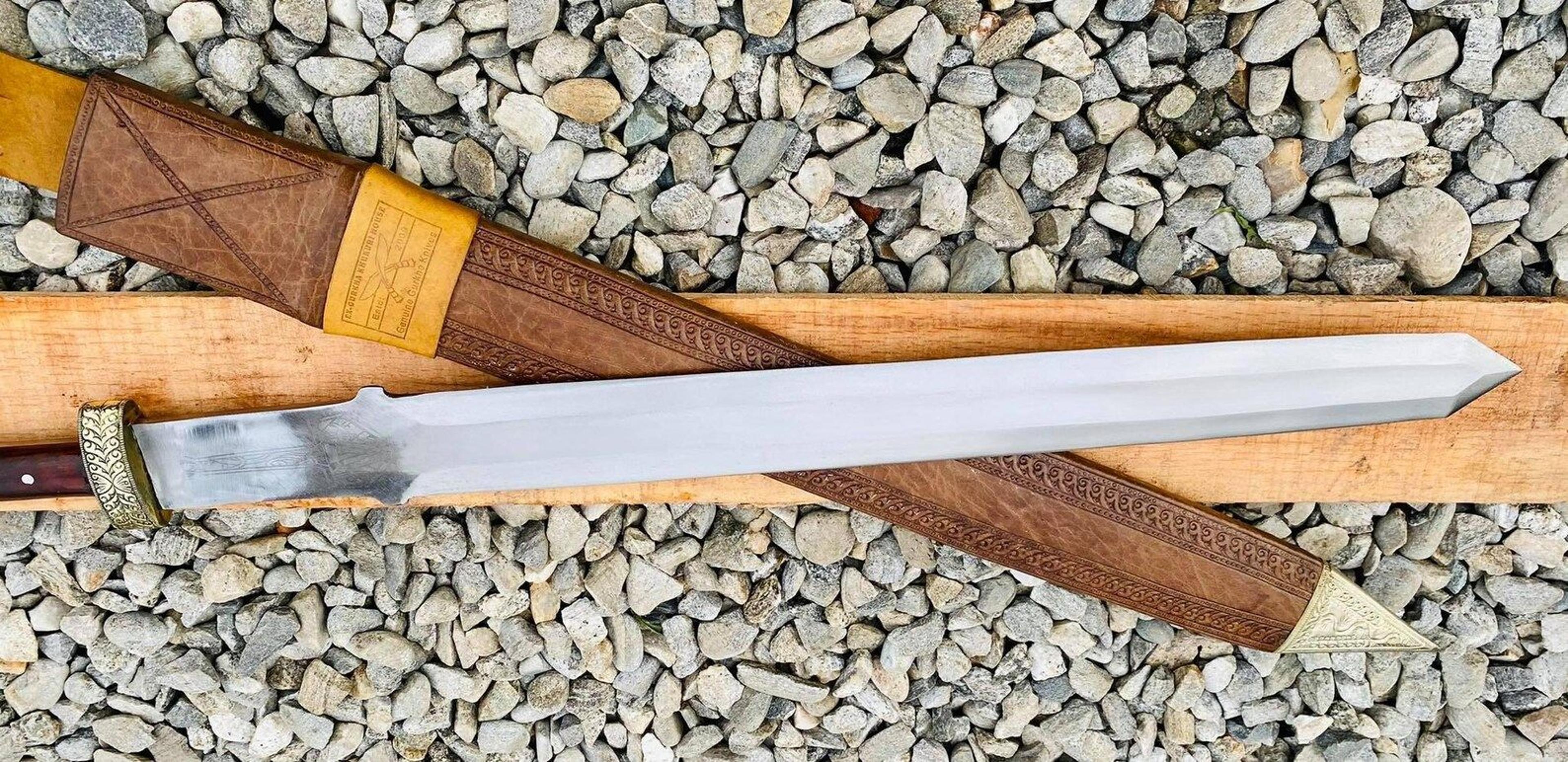 Handmade Khoda Sword With 23 Inch High Carbon Steel Blade And Rosewood Handle  Unique Gift Fro 7
