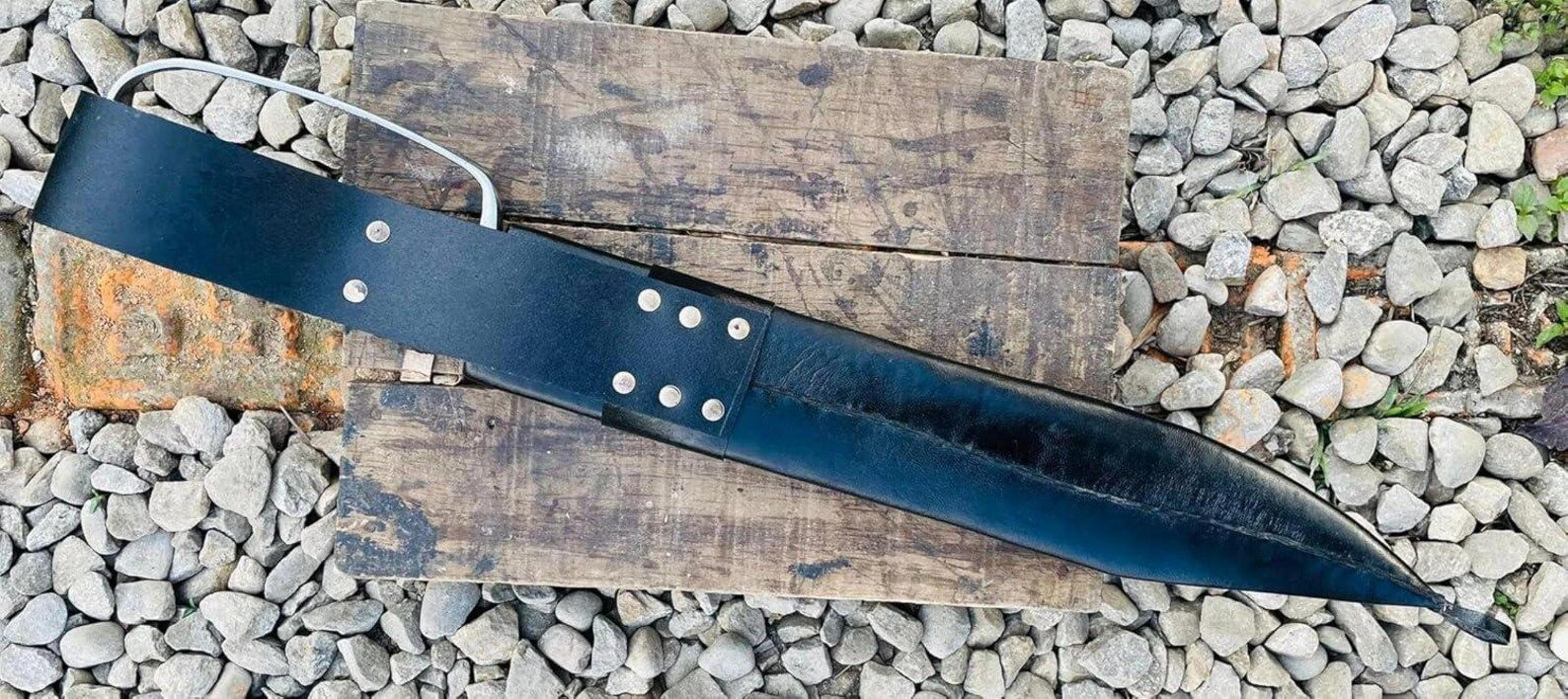 Hand Forged Bushcraft Machete  HighQuality Carbon Steel Blade With Rosewood Handle For Effici 3