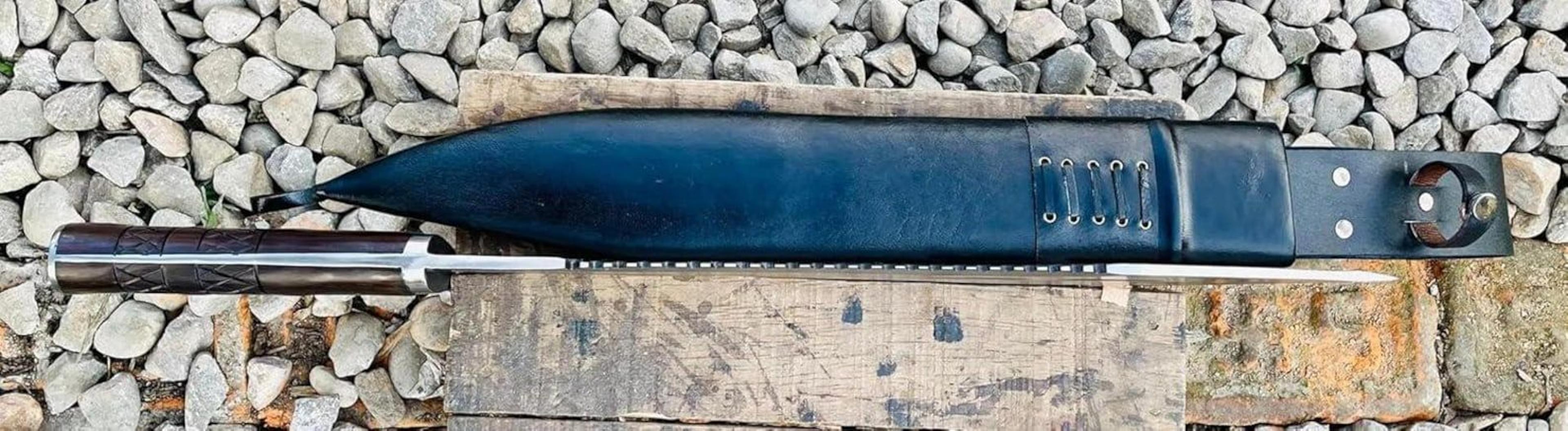 Hand Forged Bushcraft Machete  HighQuality Carbon Steel Blade With Rosewood Handle For Effici 4