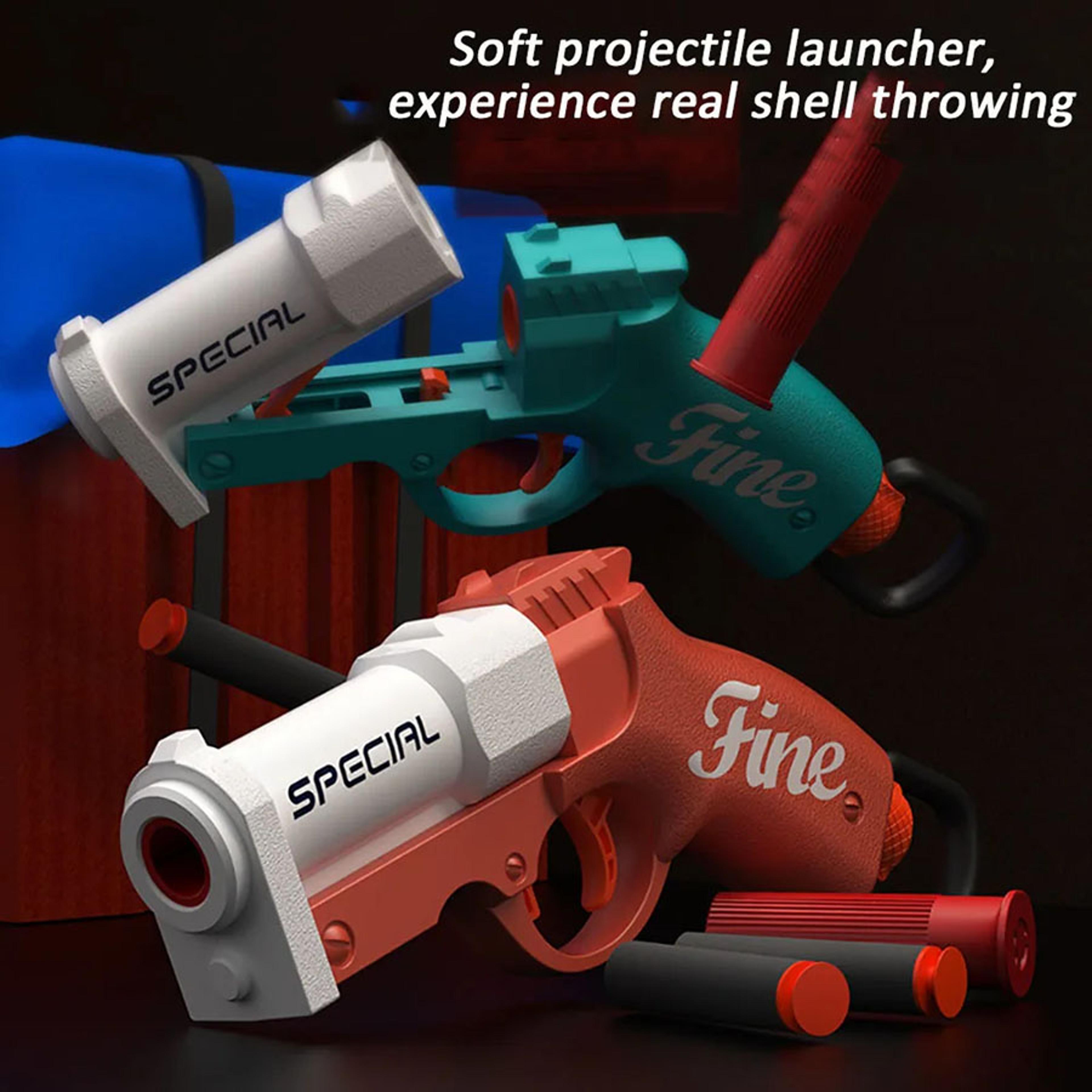 shell throwing soft bullet launcher toy gun airsoft foam bullet blaster for outdoor cs games & kids play