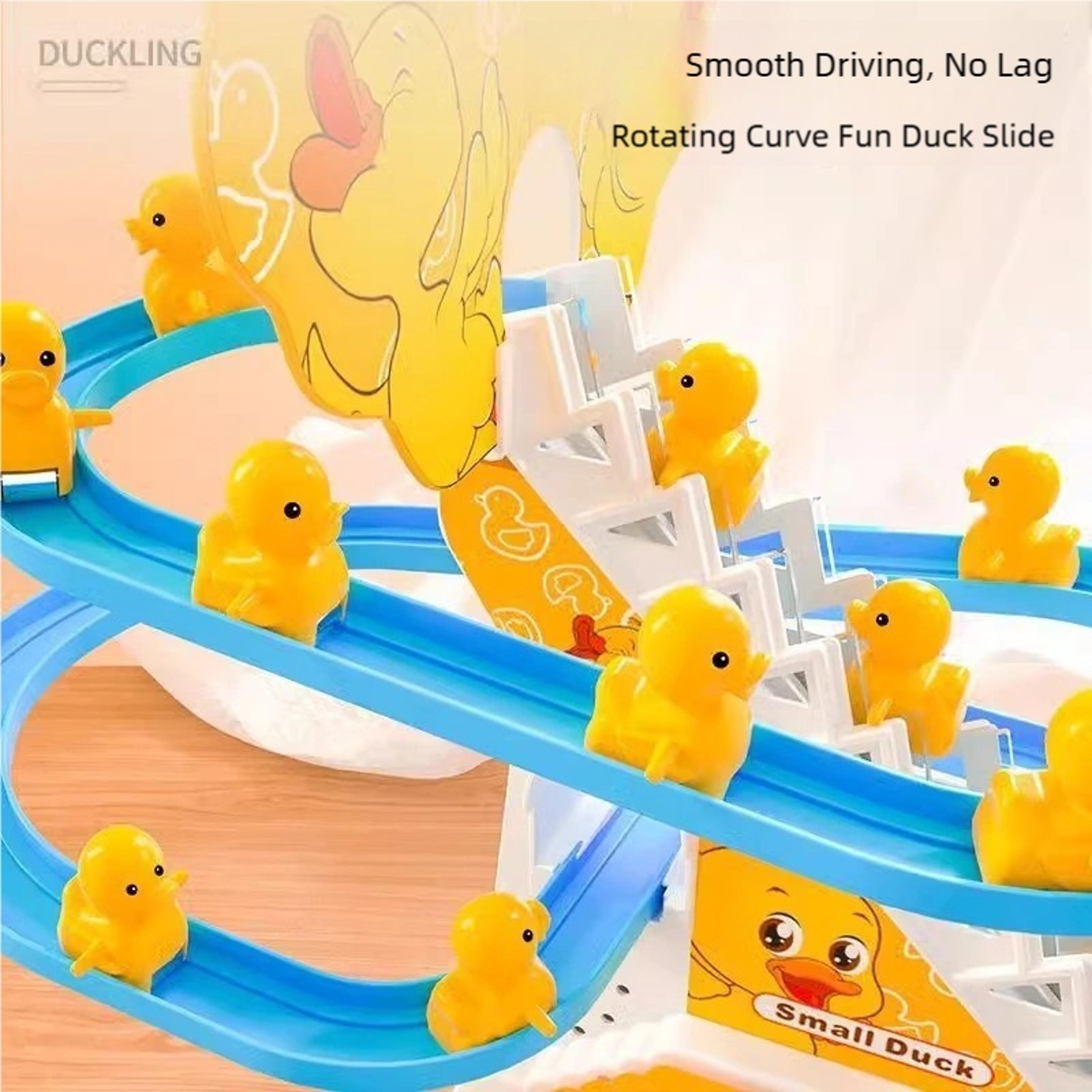 Duck Climbing Stairs Toy With Music LED Lights  Interactive Track For Toddlers 2