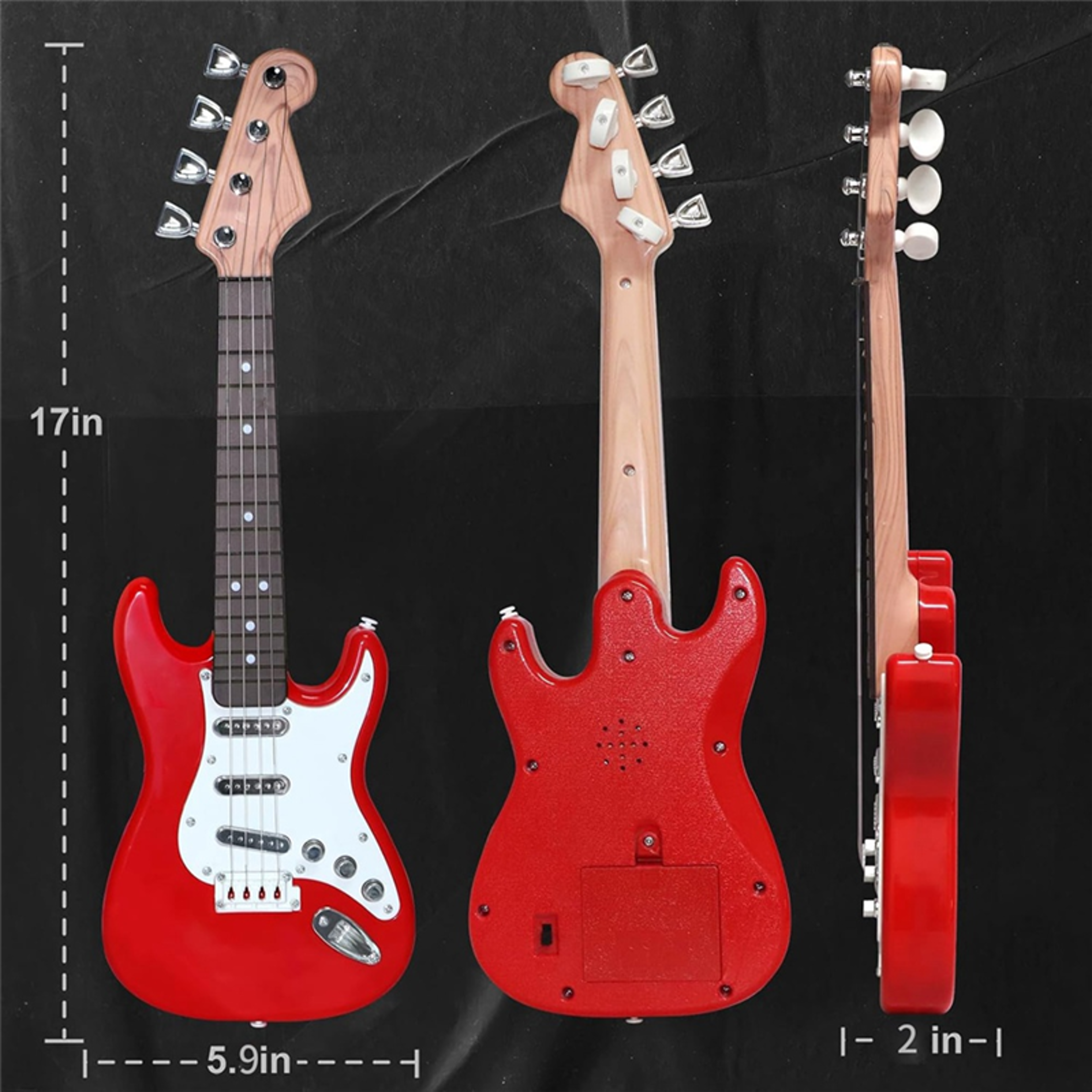 Kids Electric Guitar Toy For Kids 4 String Electronic Musical Instrument With Lights And Sounds 5