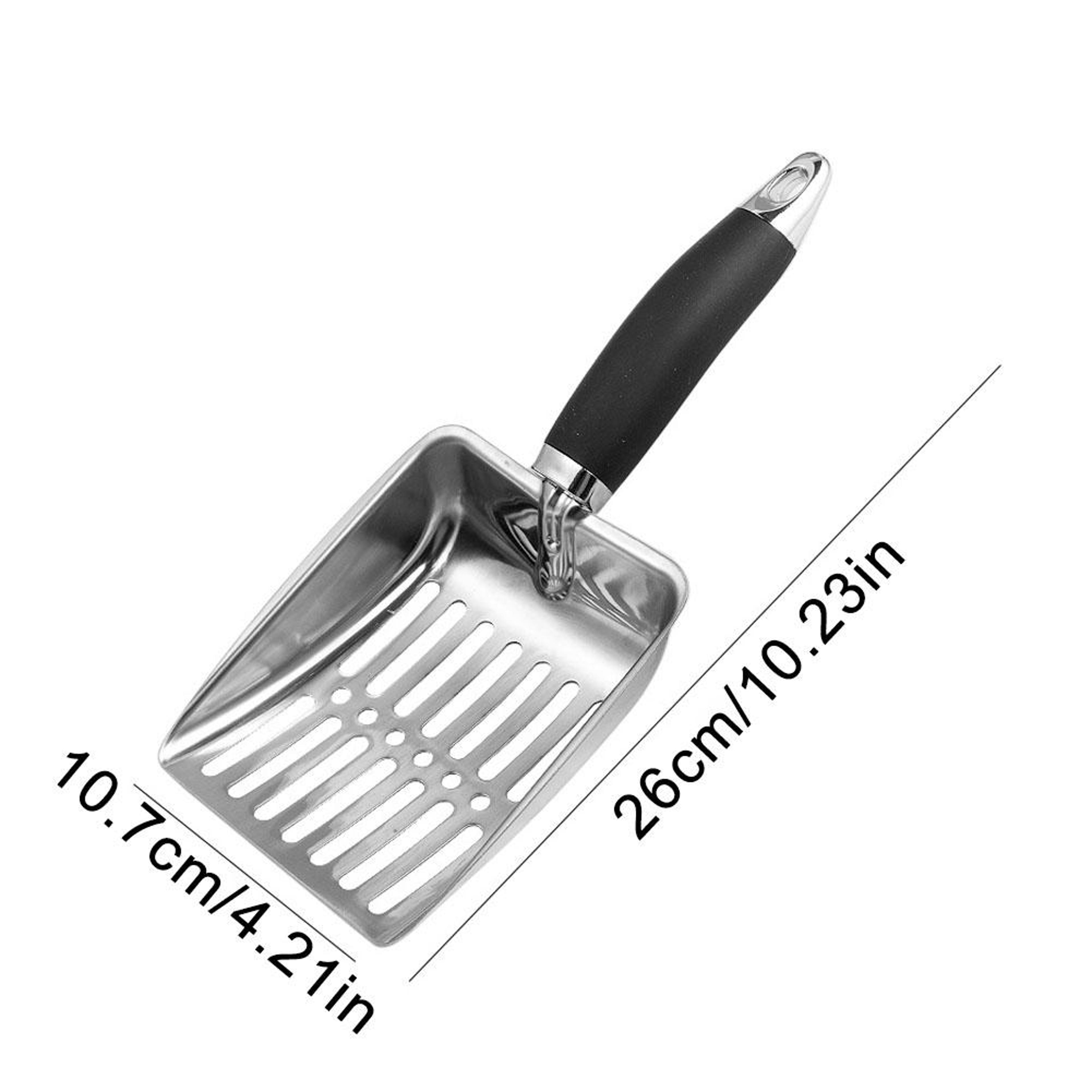 Metal Cat Litter Shovel with Long Handle Durable Sand Cleaning Scoop for Dog  Cat Waste