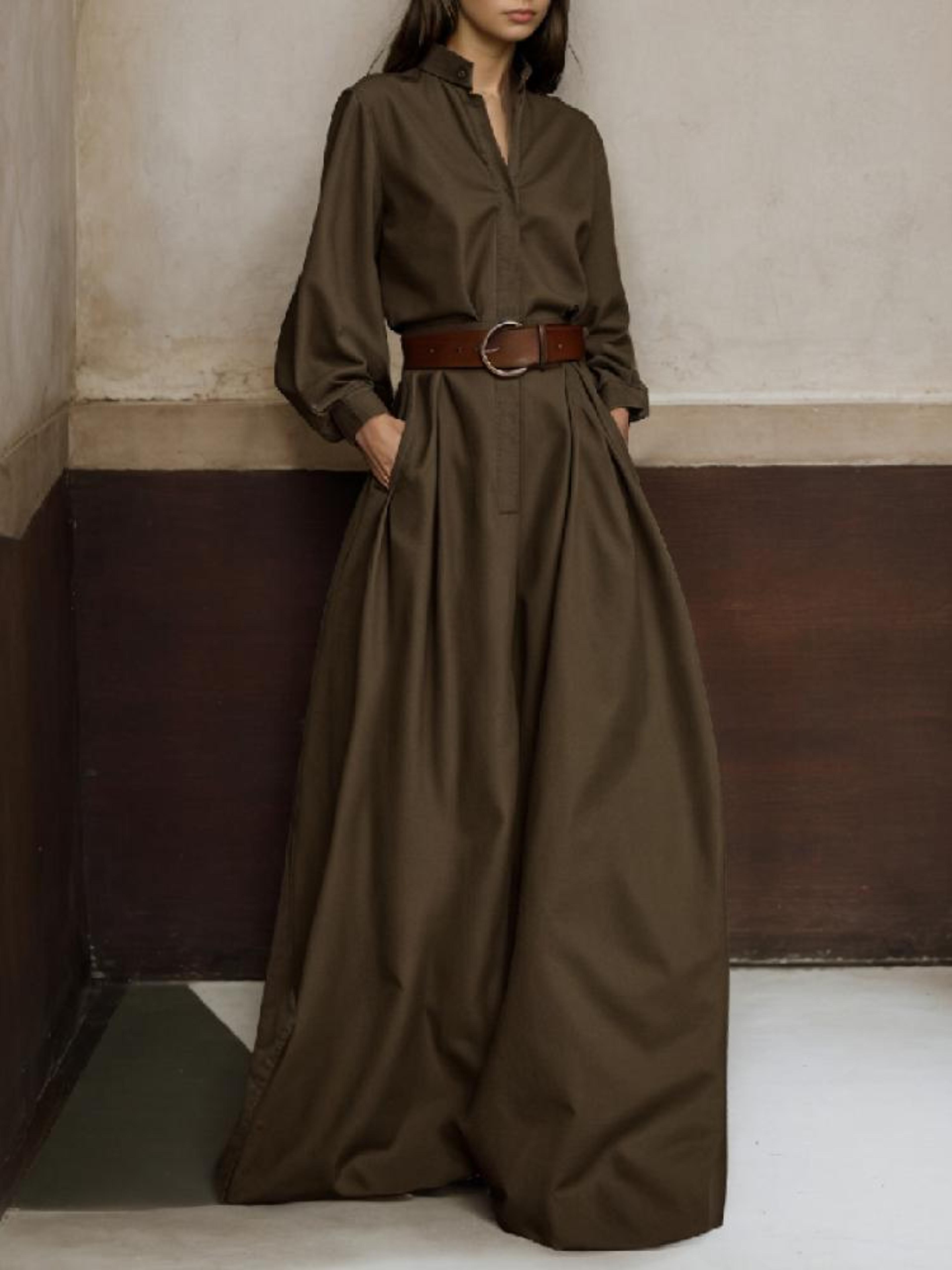 onecozyday stylish solid color coverall for urban women, stand collar, high waist, loose fit one-piece suit