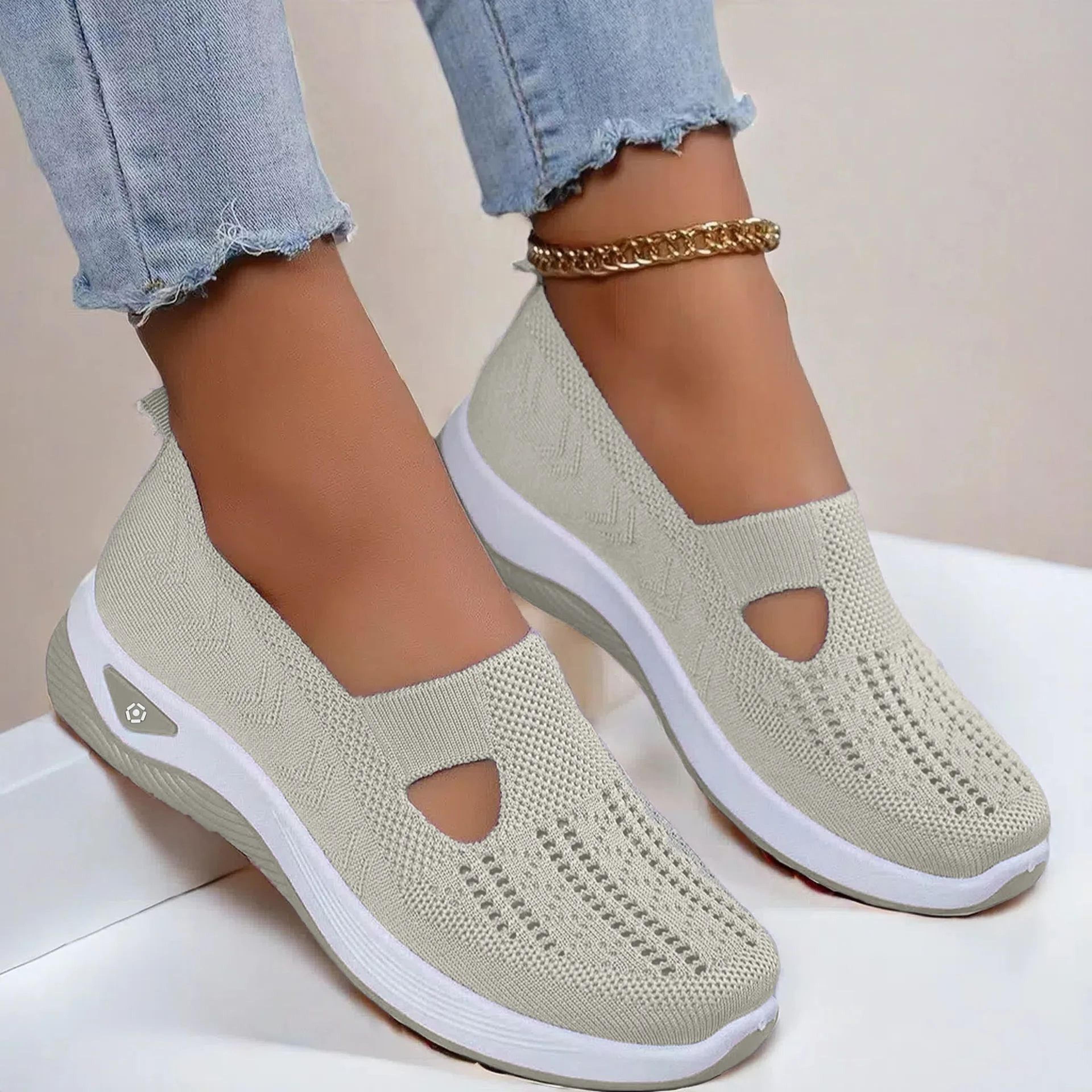 NonSlip Shoes For Elderly Women Designed For Stability Soft Sole Walking Flats For Daily Use 1