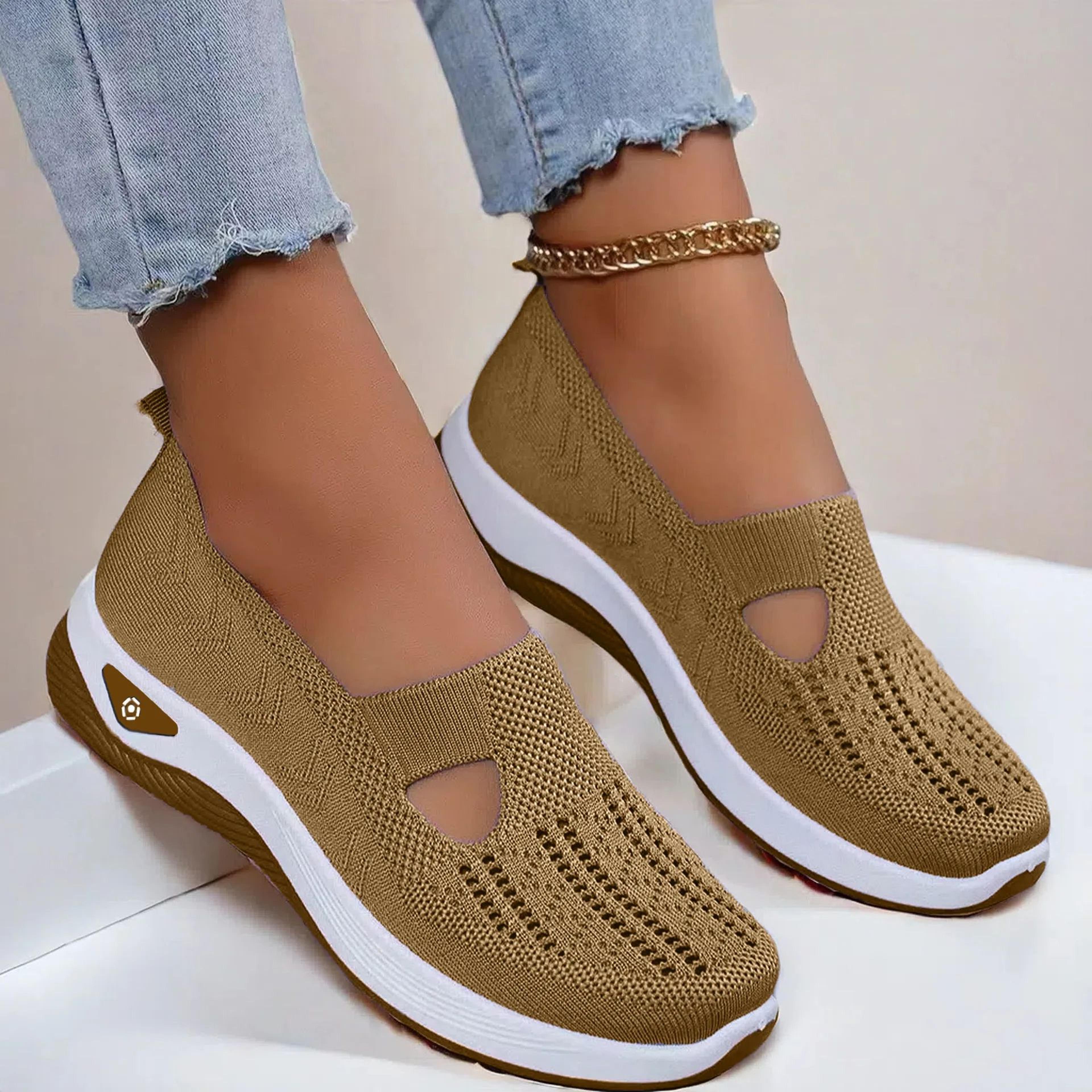 NonSlip Shoes For Elderly Women Designed For Stability Soft Sole Walking Flats For Daily Use 3