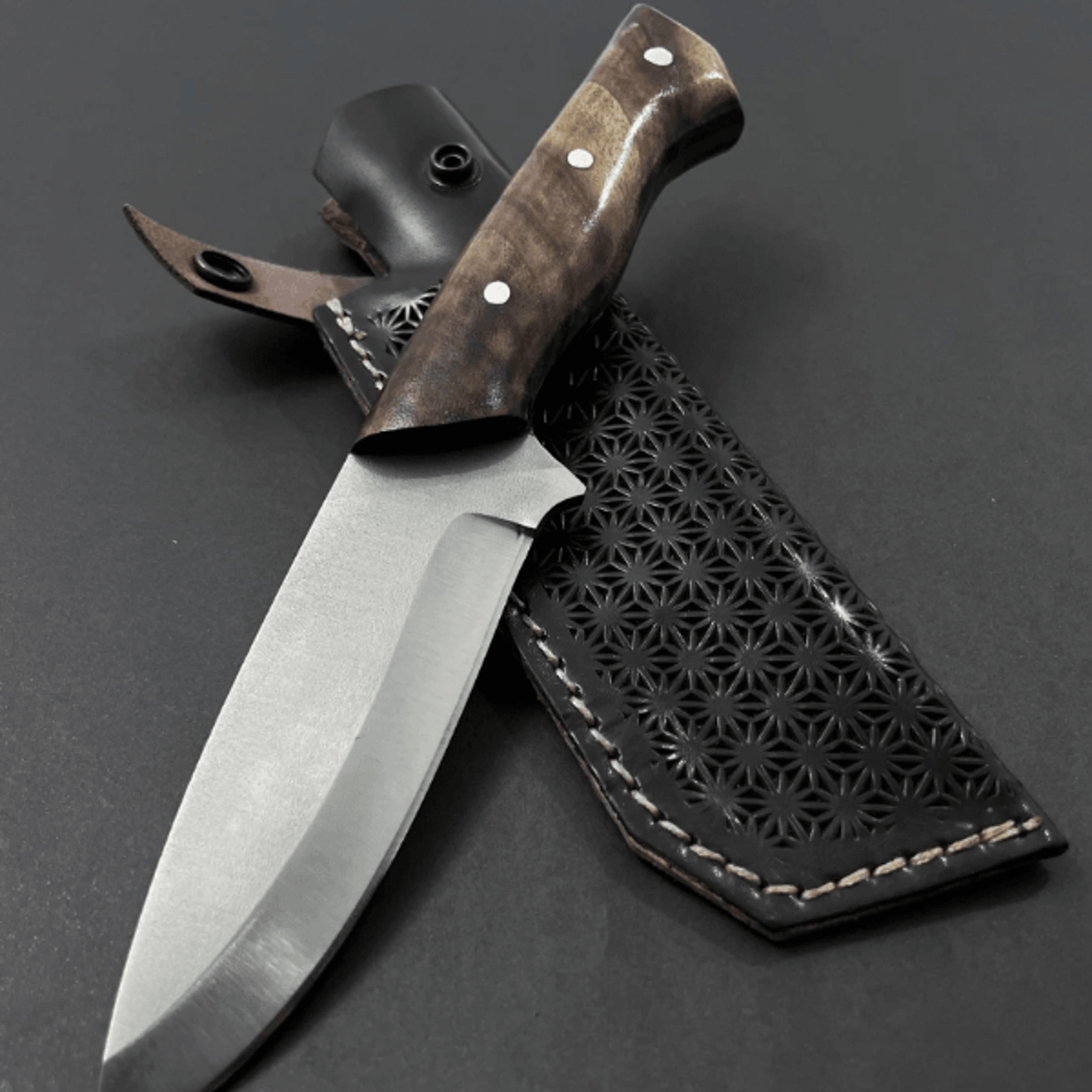 personalized full tang tactical knife | engraved 4116 stainless steel blade | walnut grip | 9.8 outdoor survival knife