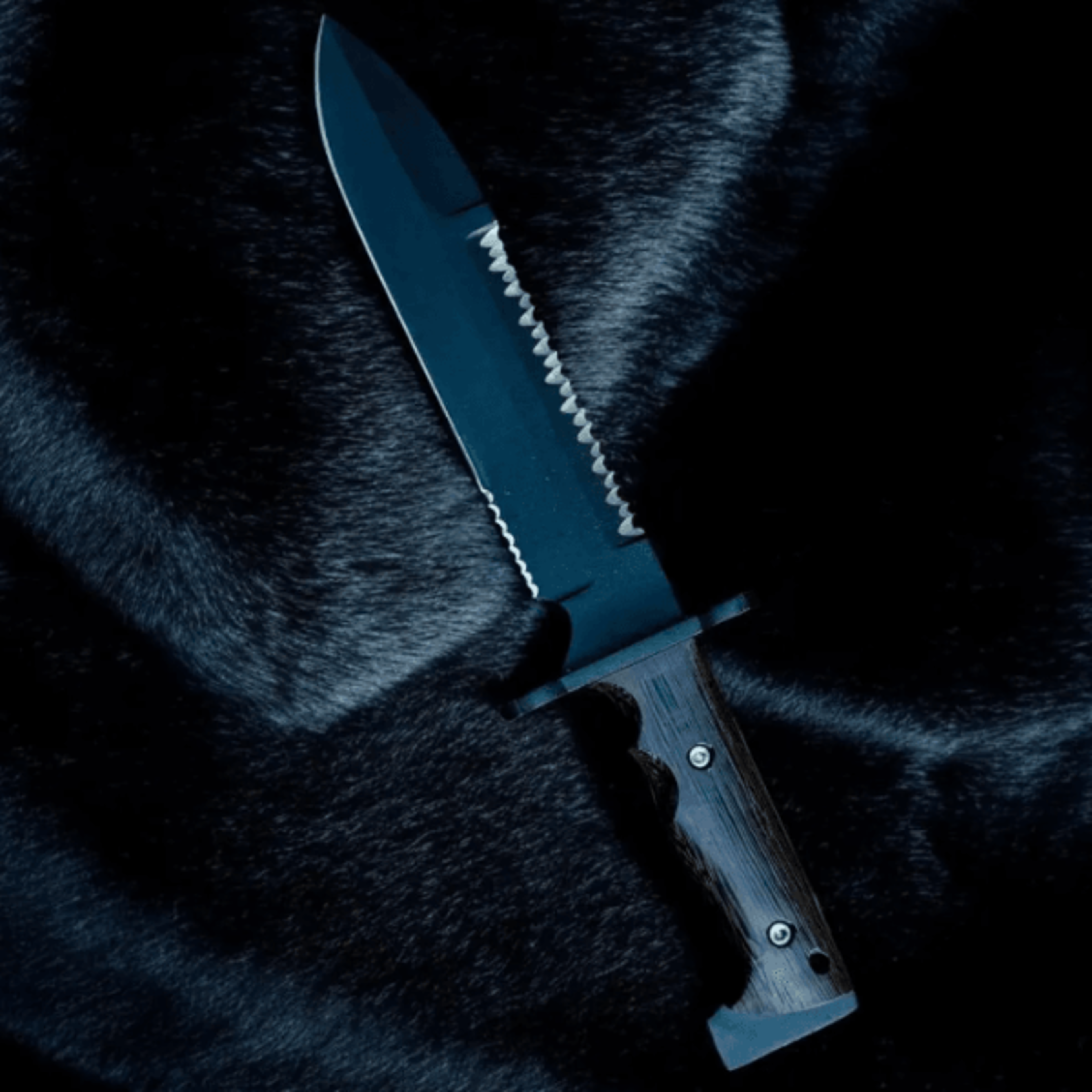 hand-forged carbon steel bowie knife | 15" survival blade with wangi wood handle | heavy-duty hunting knife