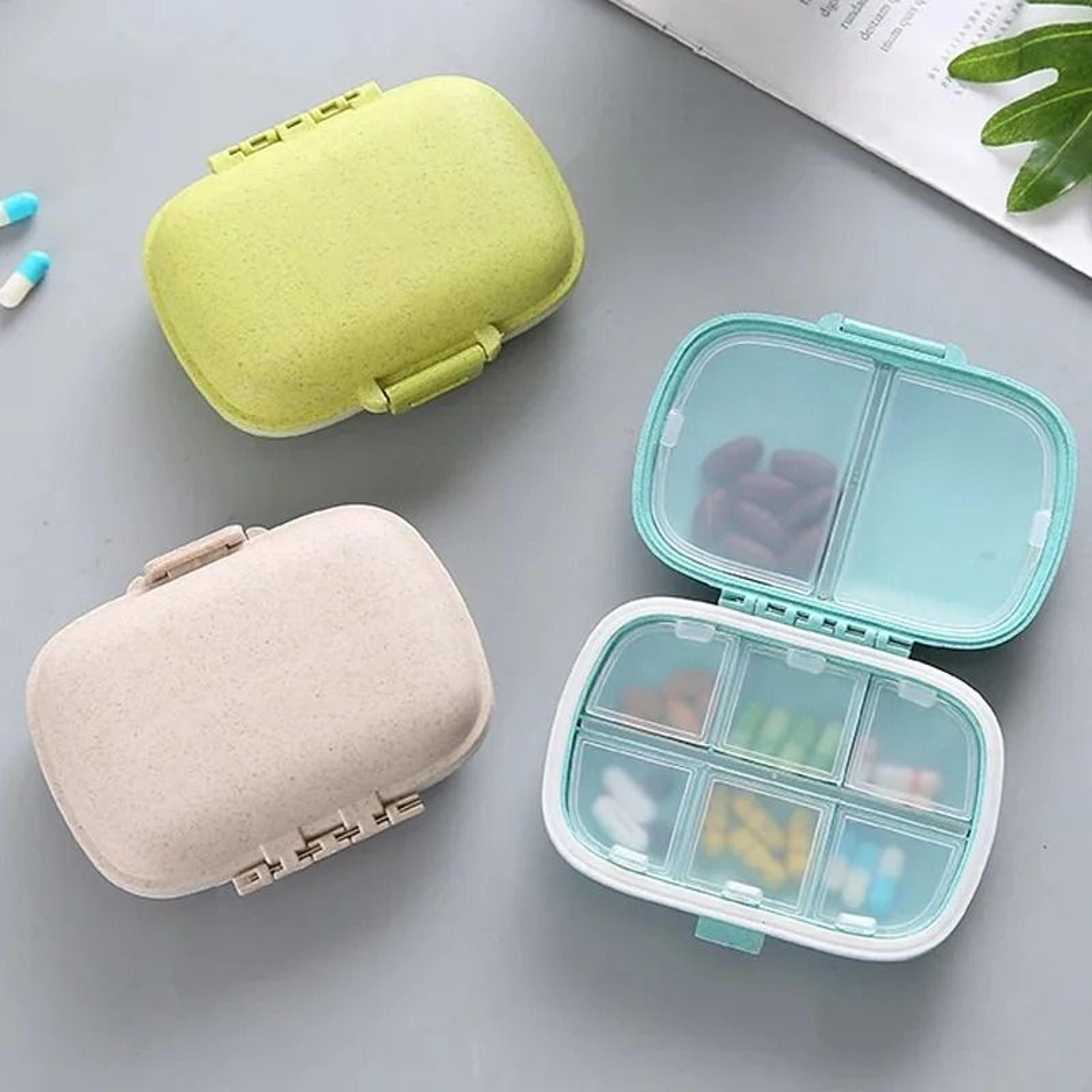 Portable Pill Box with Compartments