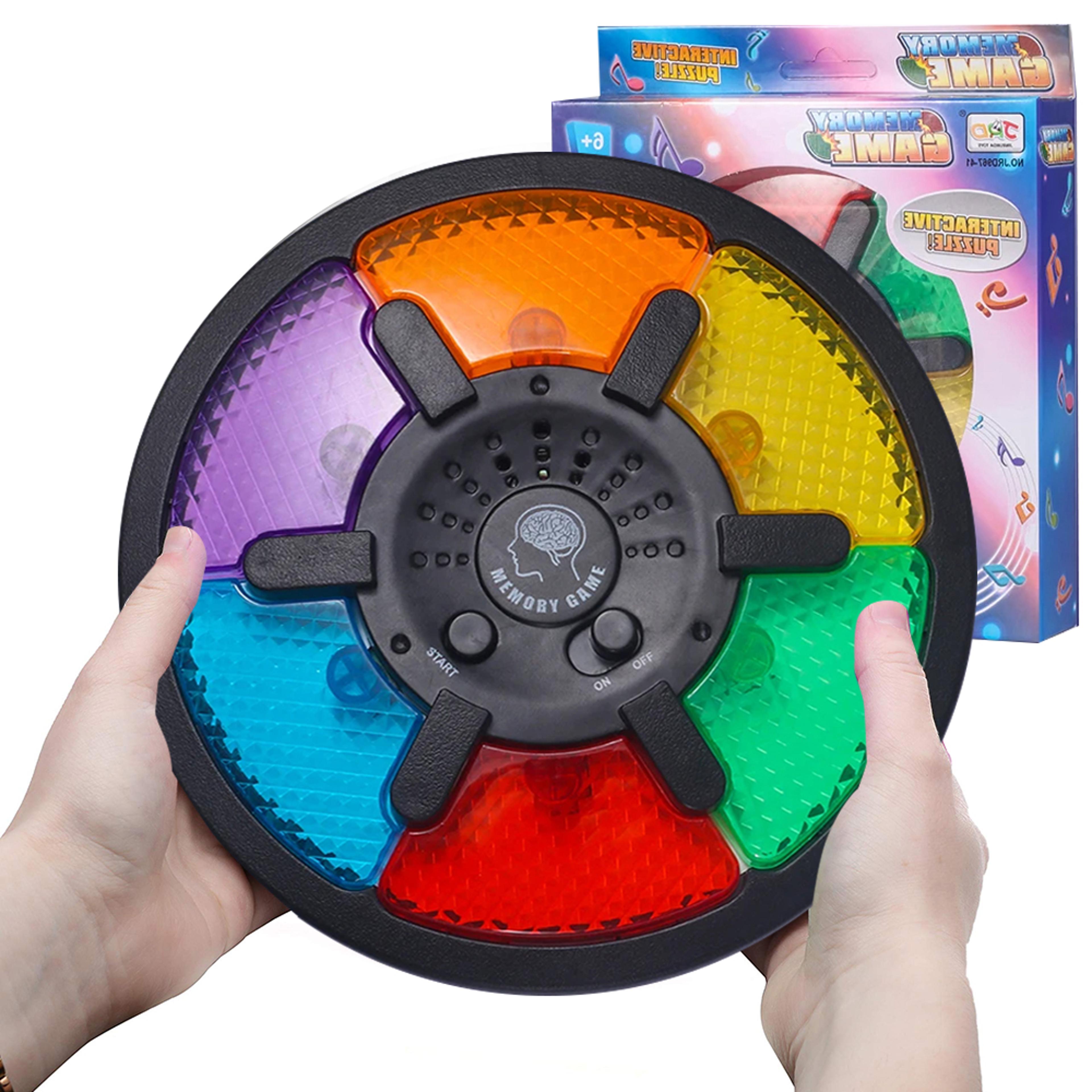 creative electronic memory game toy, handheld puzzle machine with light & sound for kids & brain training