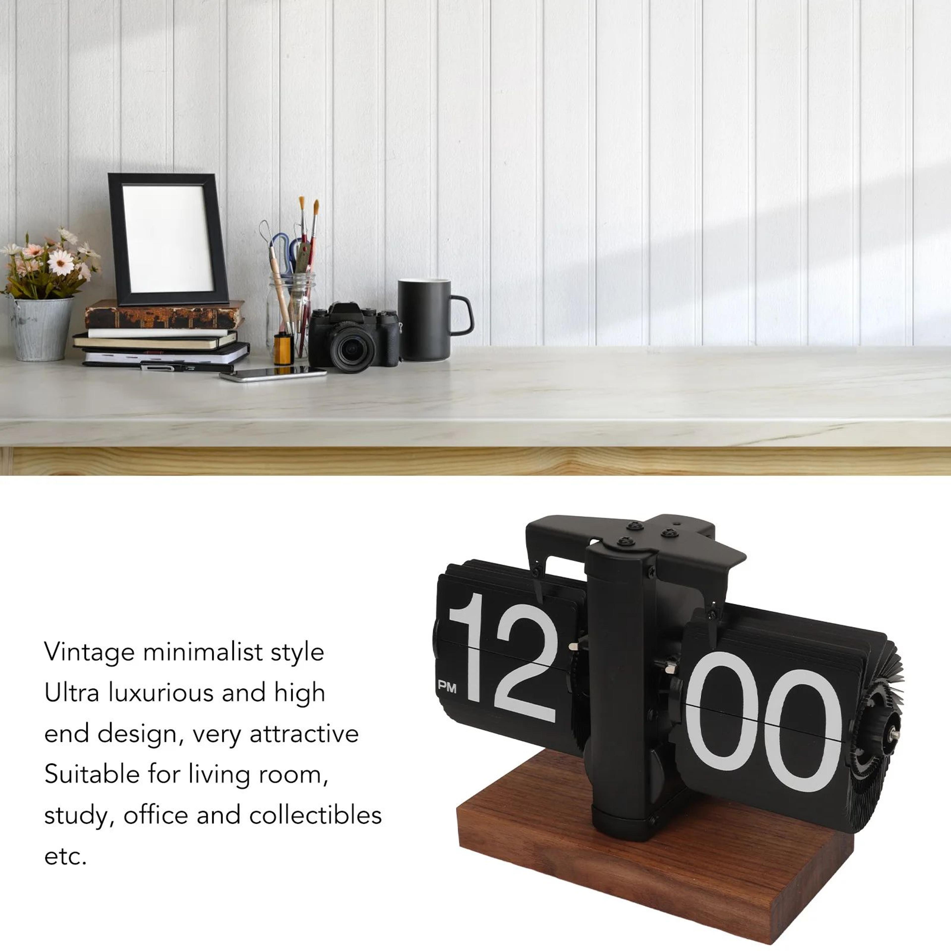 Retro Digital Flip Down Clock Battery Operated Mechanical Timepiece For Home Office And Room Decor 3