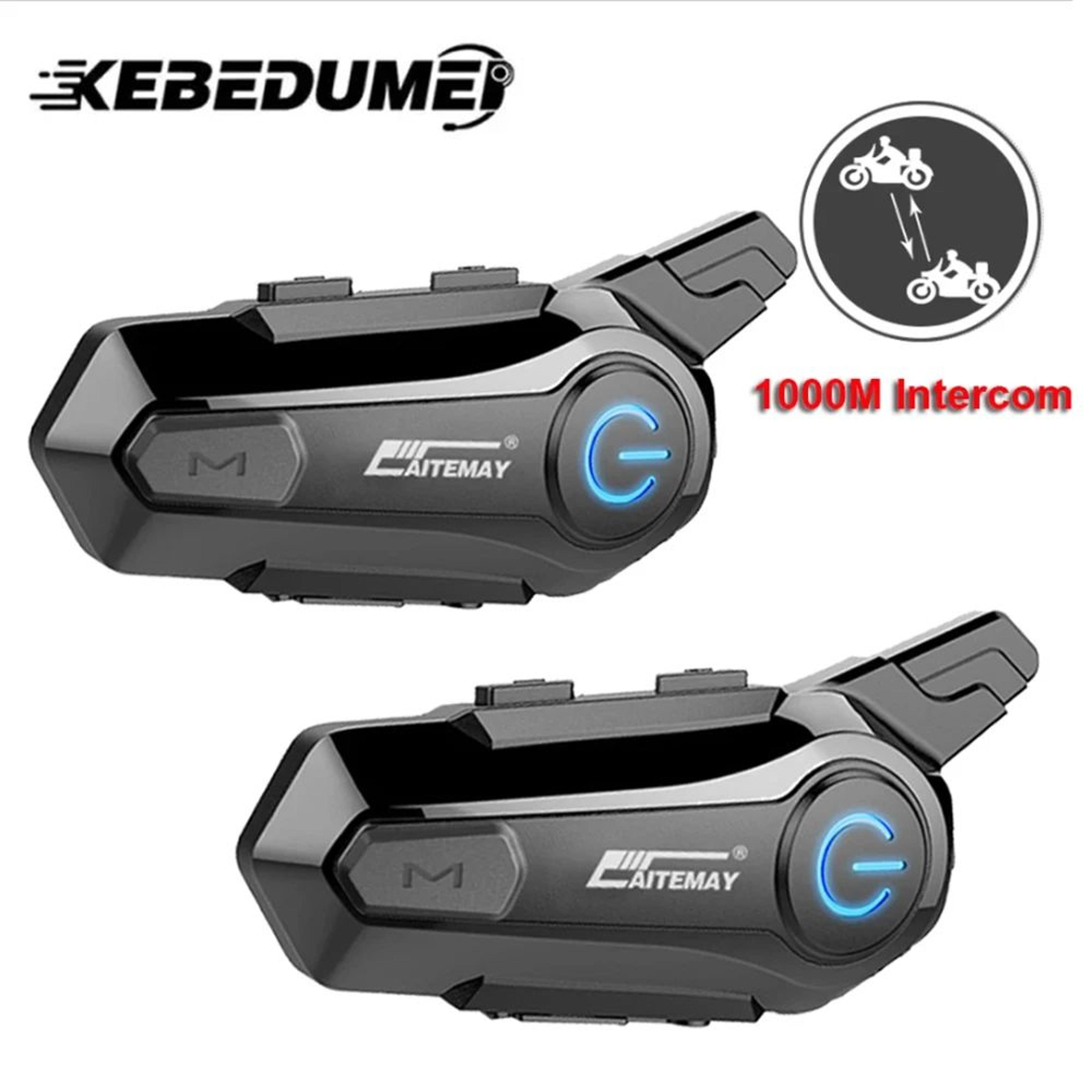 bluetooth motorcycle intercom headset, wireless helmet interphone handsfree communication with ipx6 waterproof mic