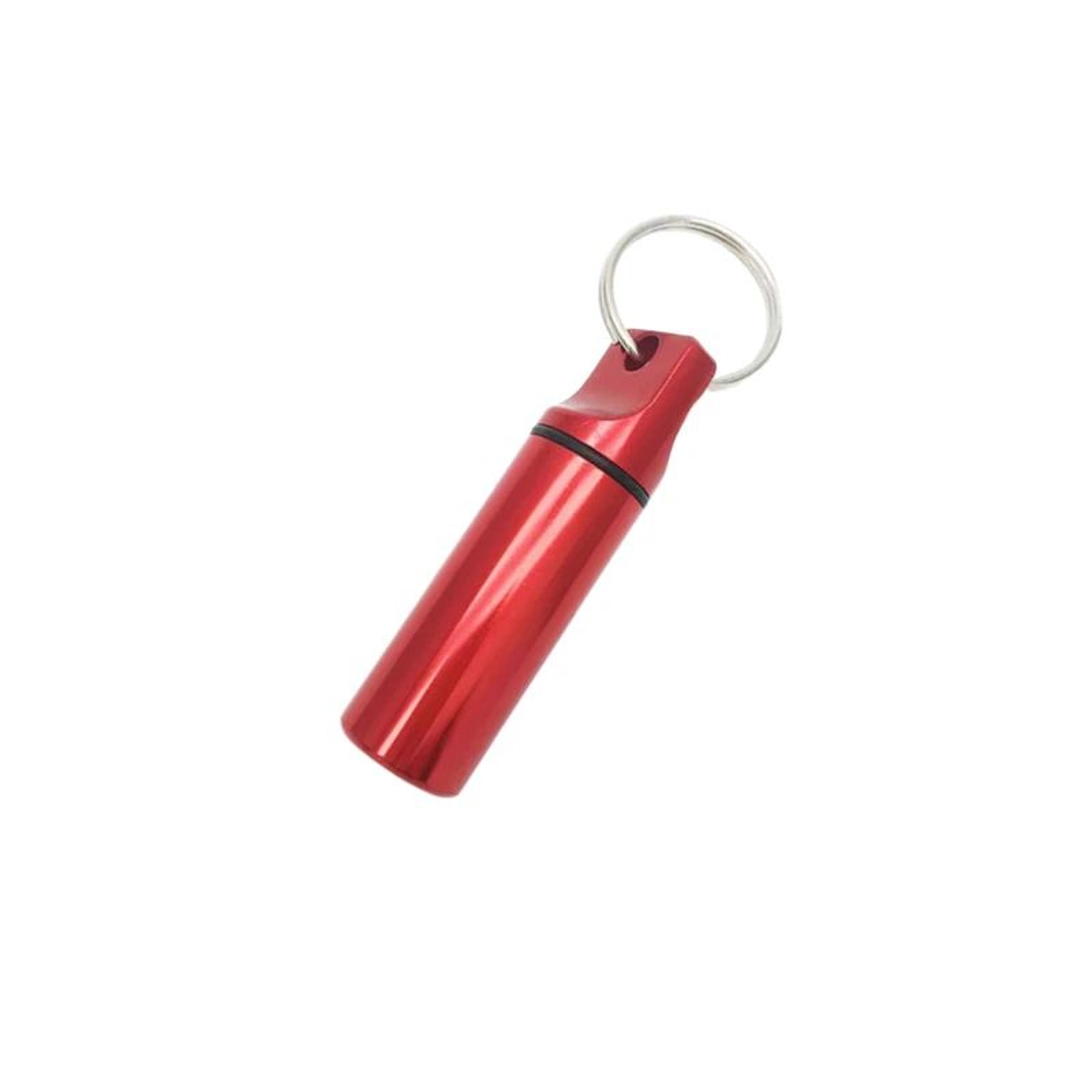 Waterproof Aluminum Pill Box Case With Sealed Storage Flat Head Alloy Cartridge And Keychain Ideal  7