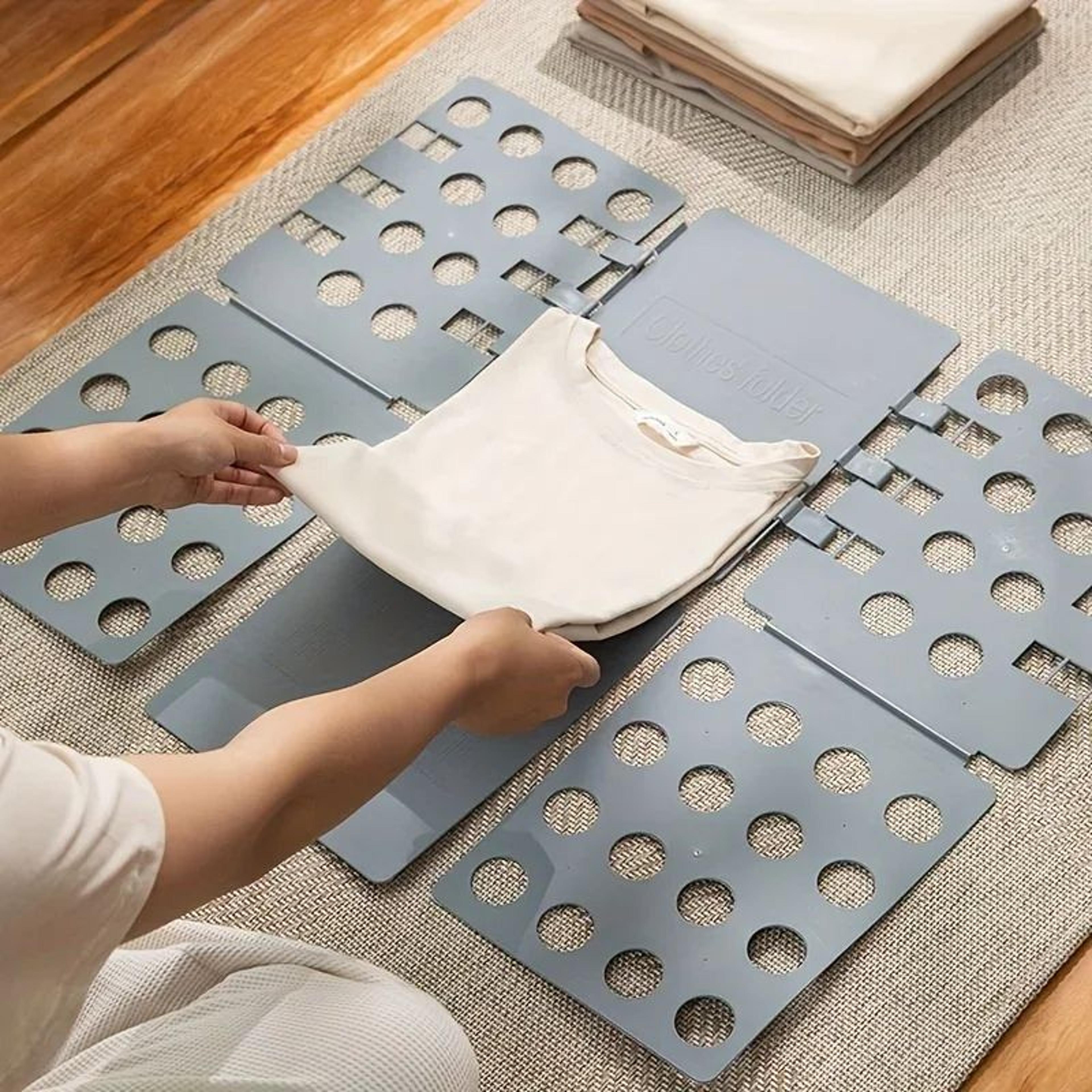 durable plastic clothes folding board – easy & fast laundry organizer for kids, shirts, and home storage