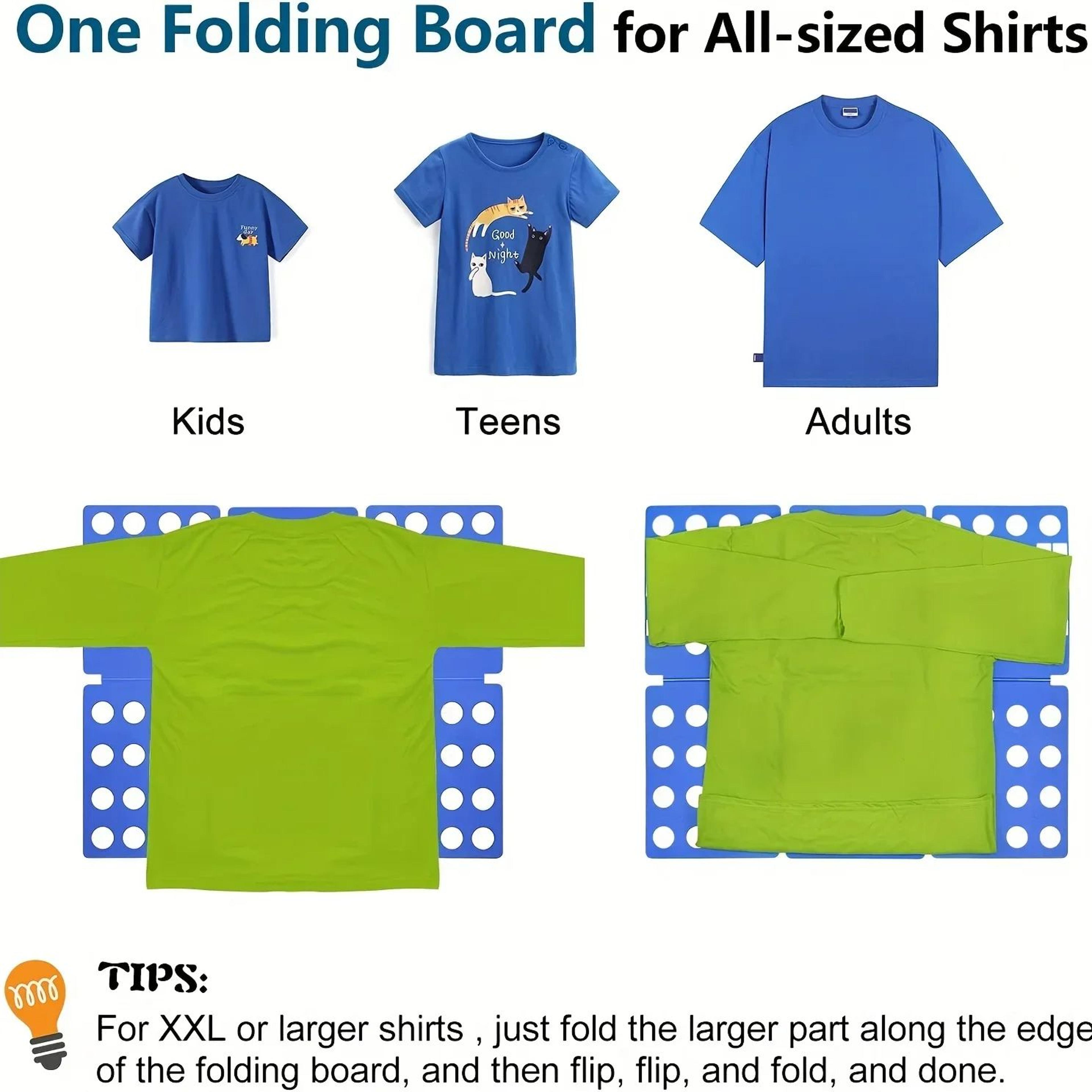 Durable Plastic Clothes Folding Board  Easy  Fast Laundry Organizer For Kids Shirts And Home Storag 3