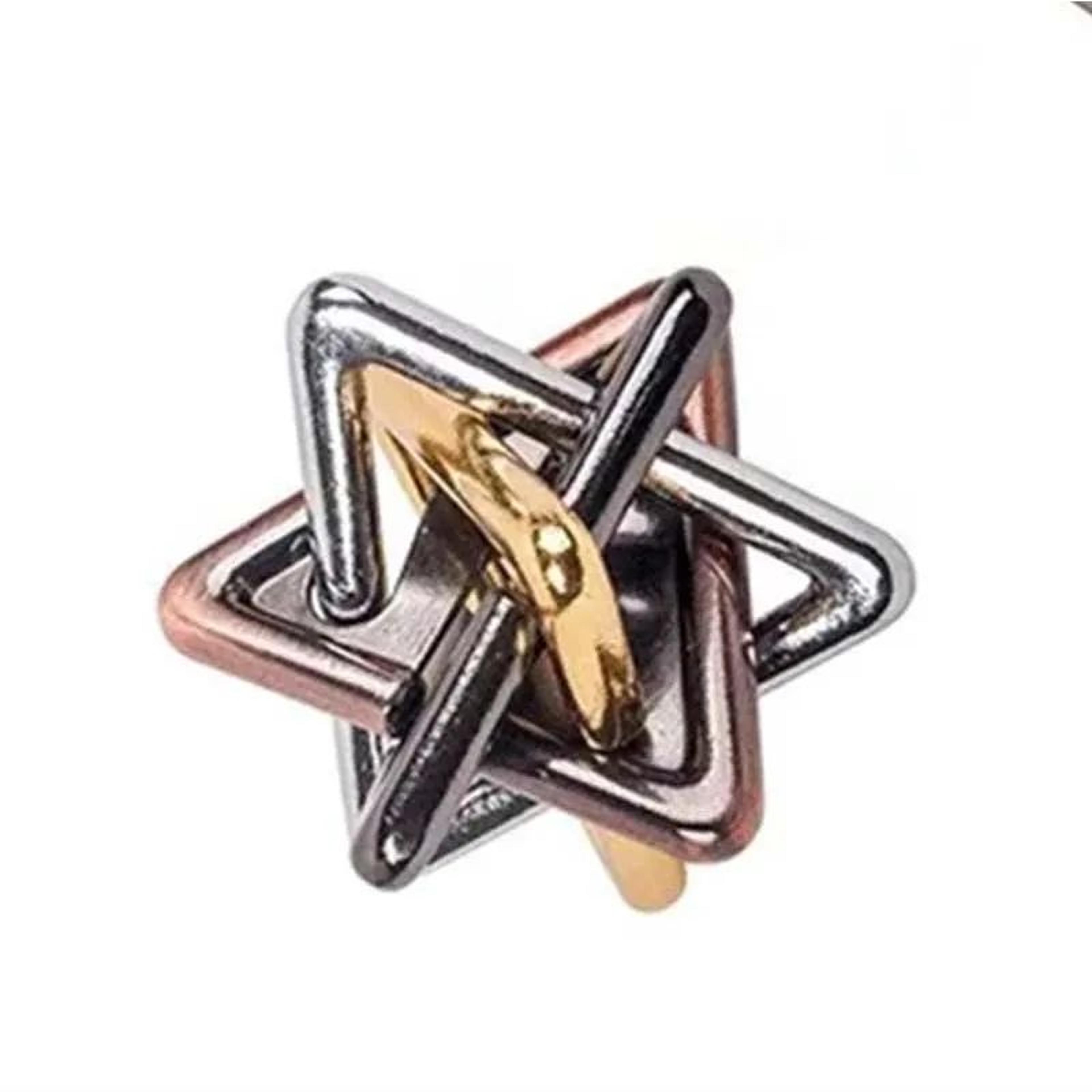 IQ Brain Teaser Metal Puzzle Mind Triangle Intellectual Intelligence Game Toy For Kids  Adults Brai 3
