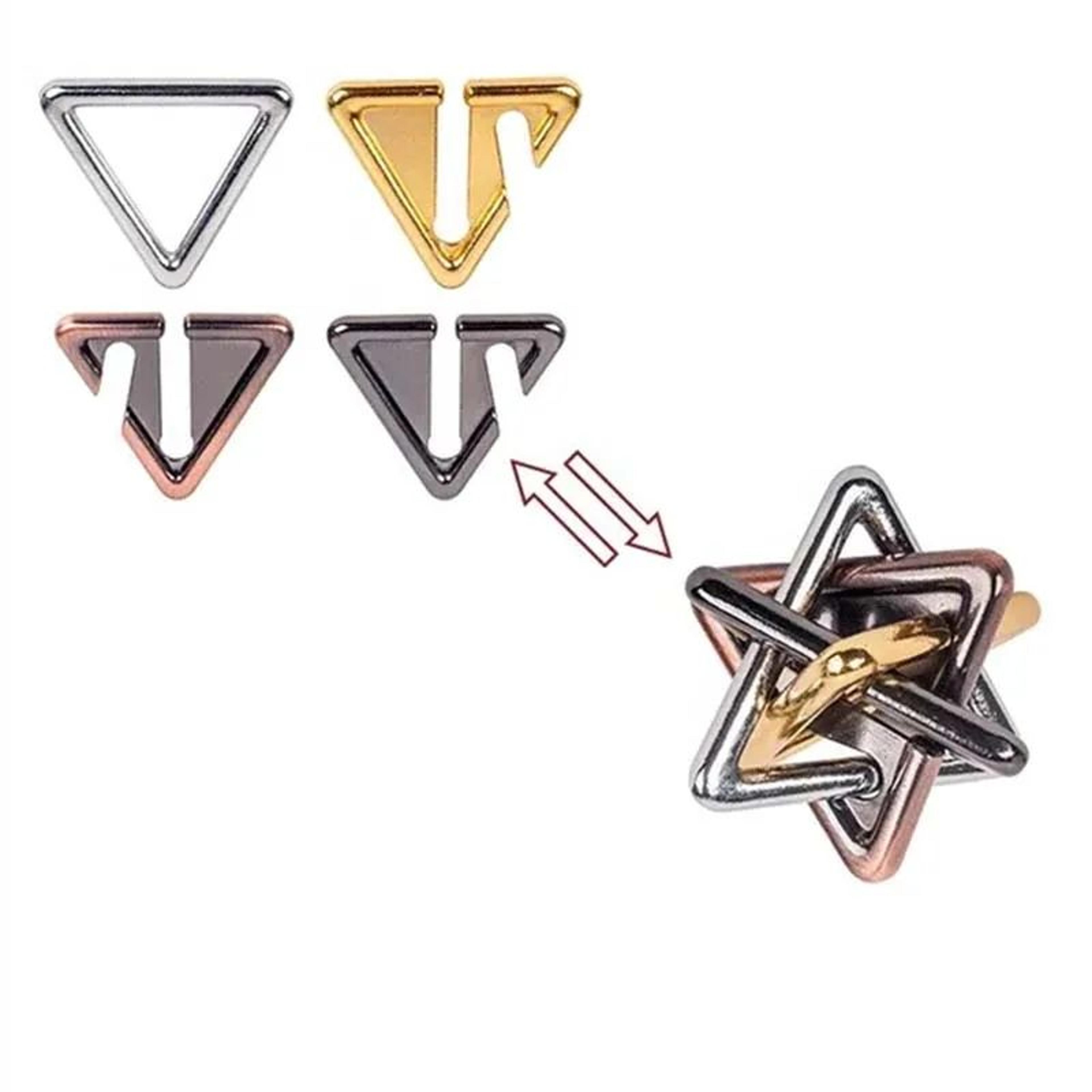 IQ Brain Teaser Metal Puzzle Mind Triangle Intellectual Intelligence Game Toy For Kids  Adults Brai 4