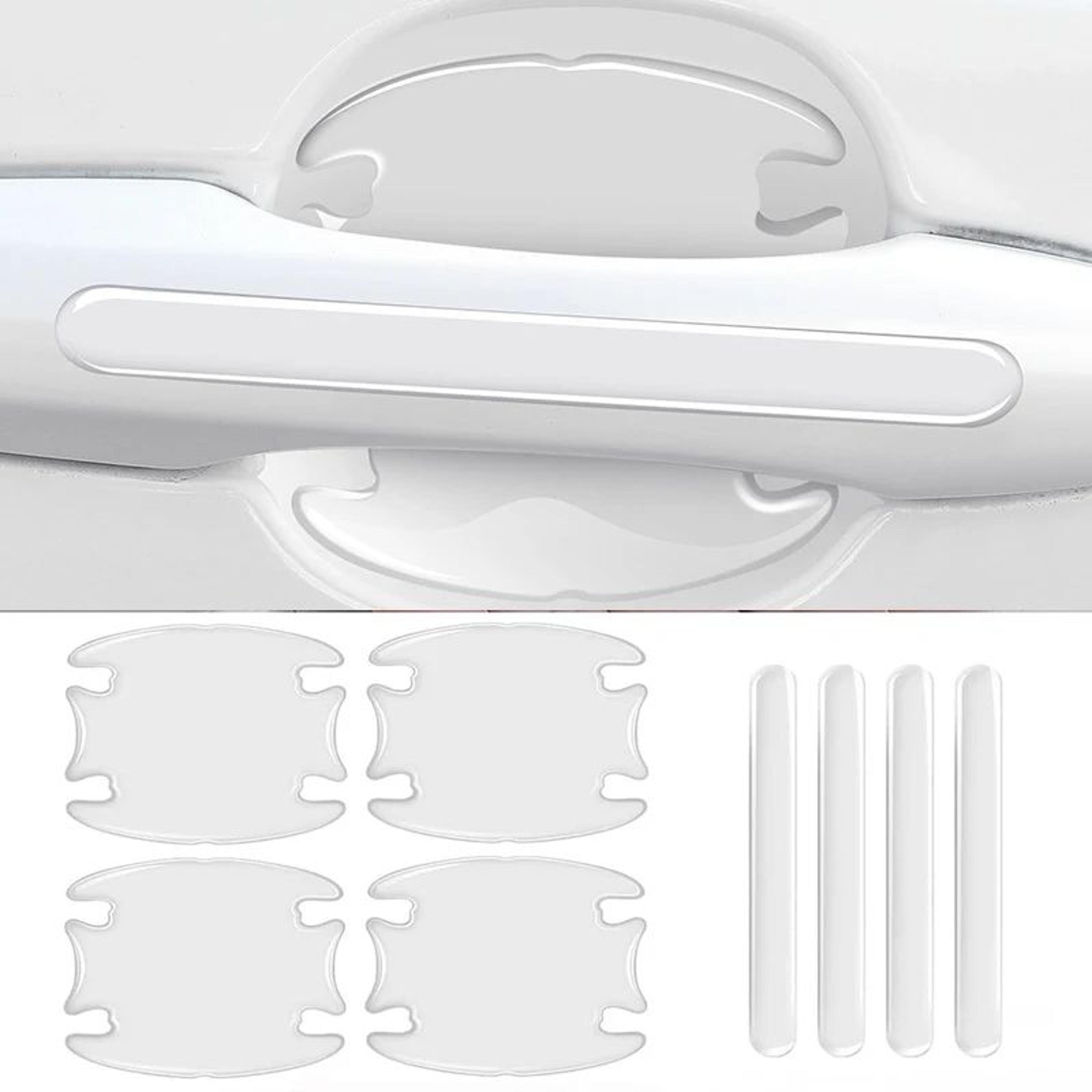 car door handle bowl scratch protectors – invisible transparent stickers, anti-collision silicone protection strips
