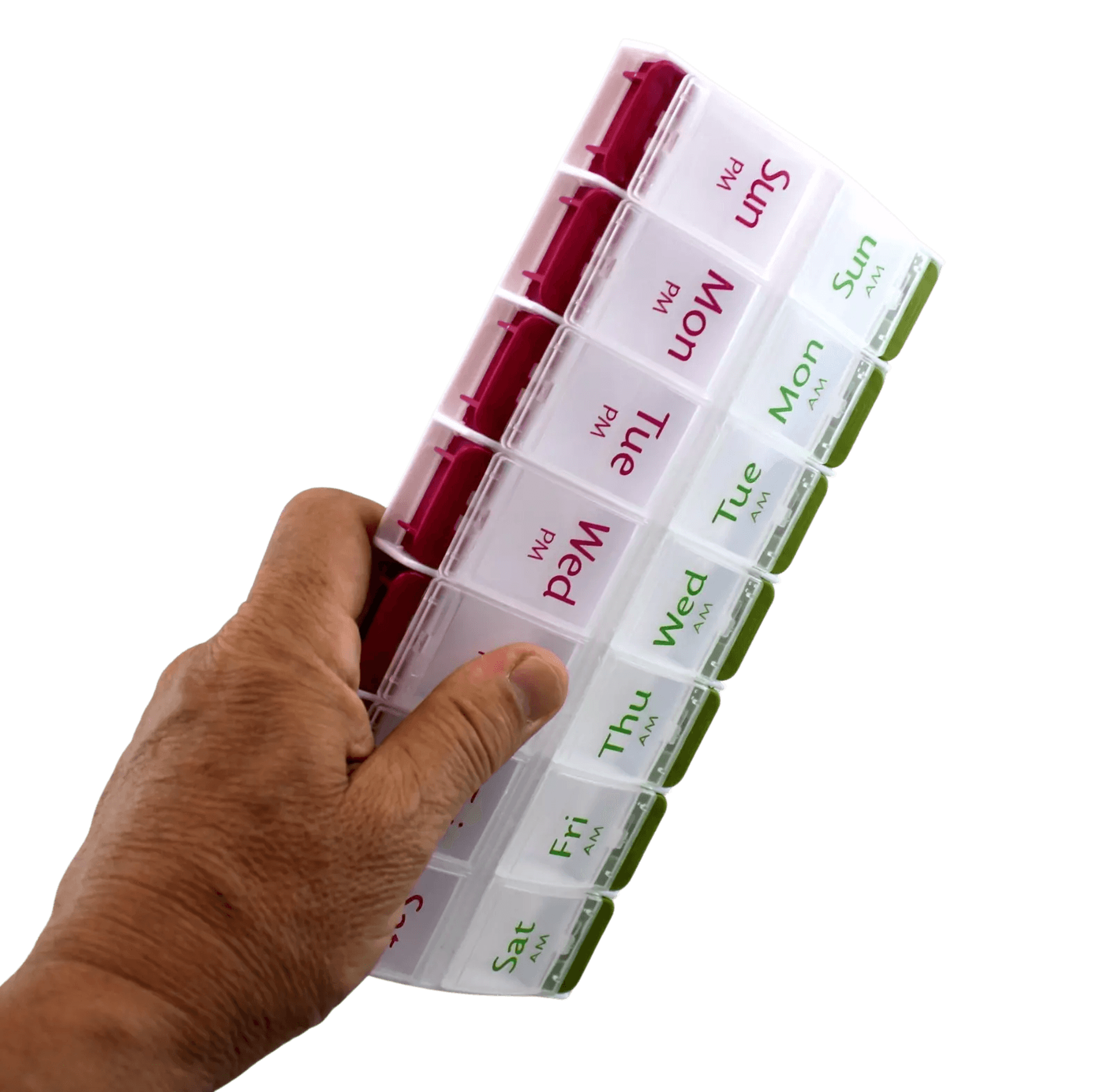 jumbo extra large pill organizer, weekly pill box, 2 times a day medication storage case for vitamins, supplements