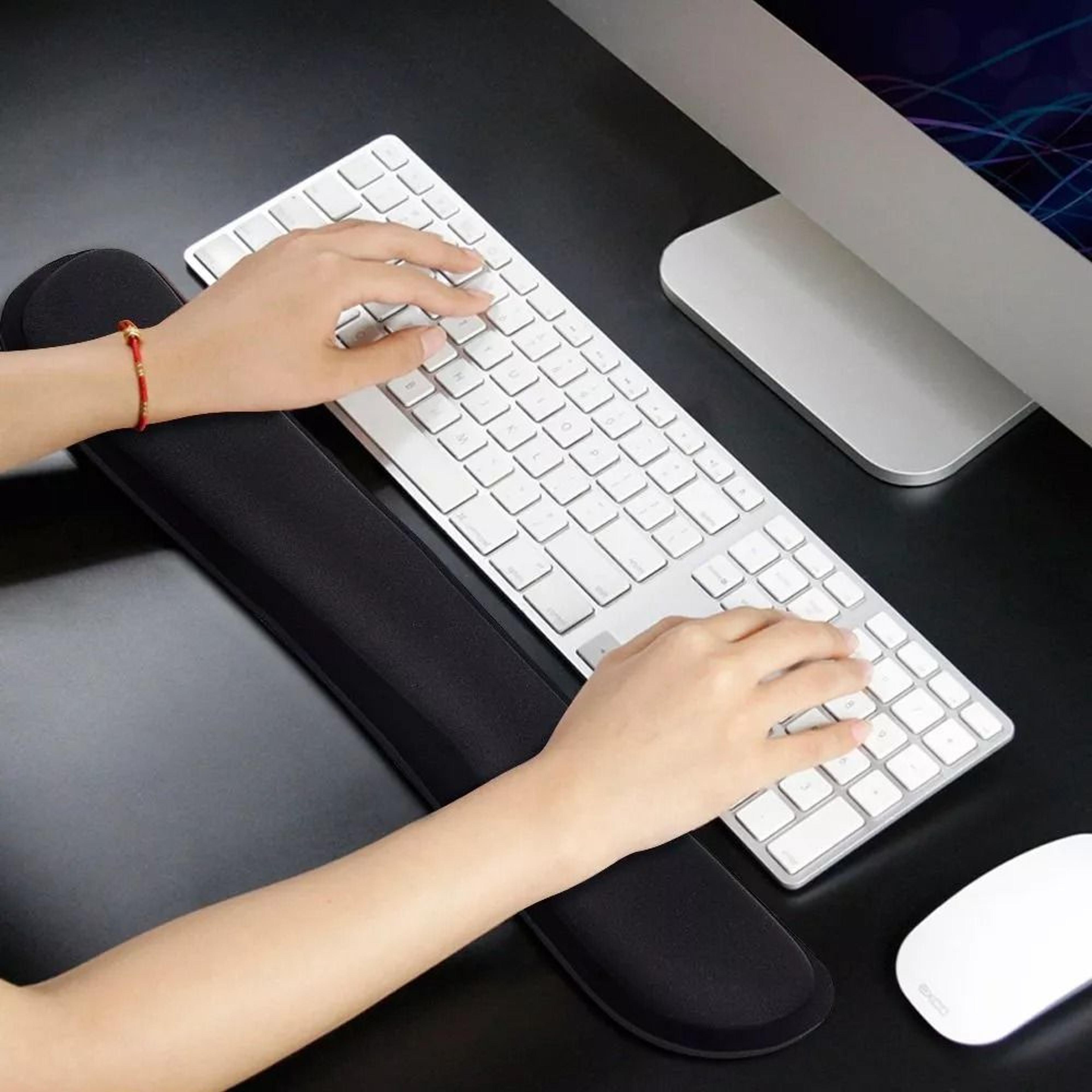 ergonomic keyboard & mouse wrist rest set, memory foam & gel support cushion for office & gaming comfort