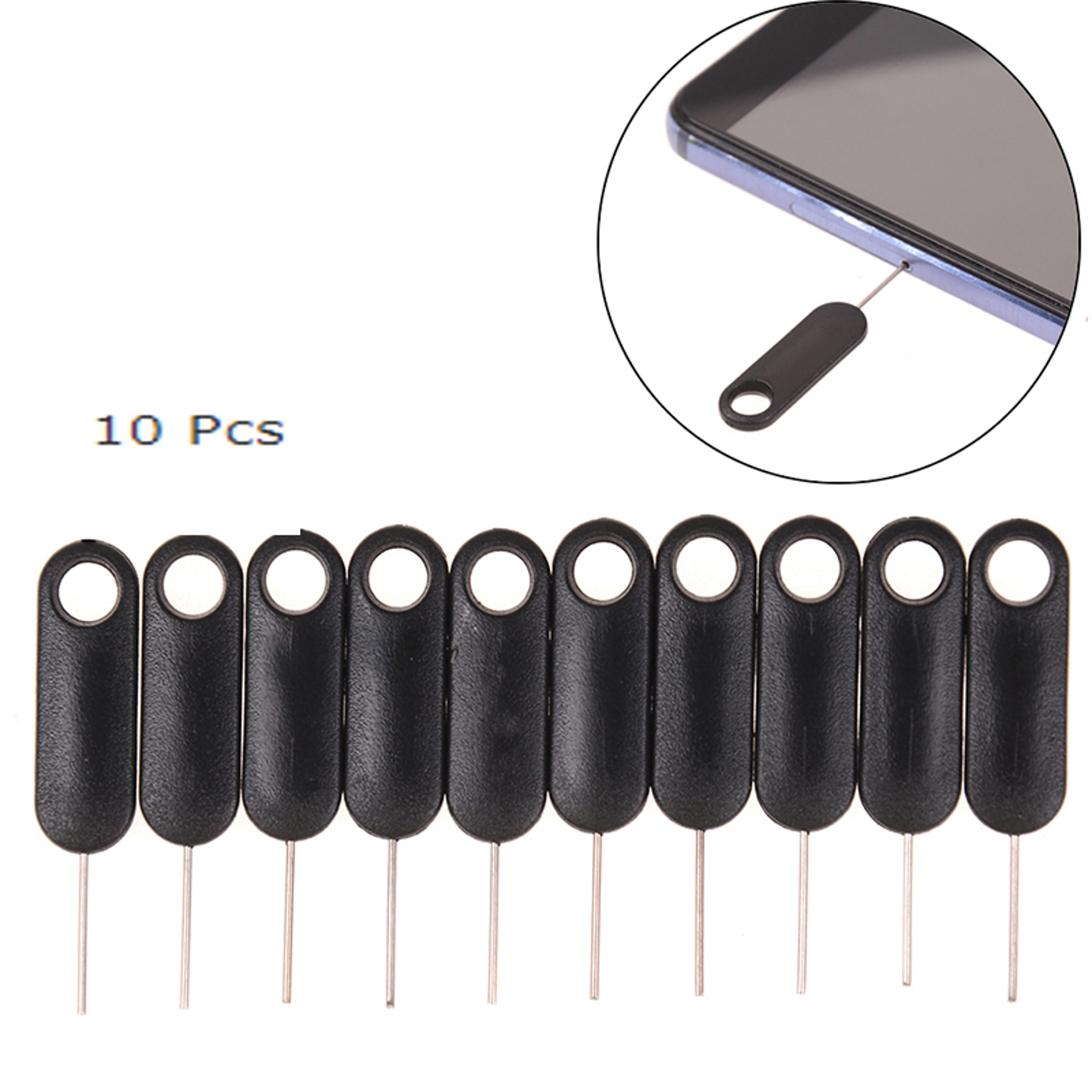 10pcs universal sim card tray pin, sim card ejecting removal needle opener, ejector tool for smartphones