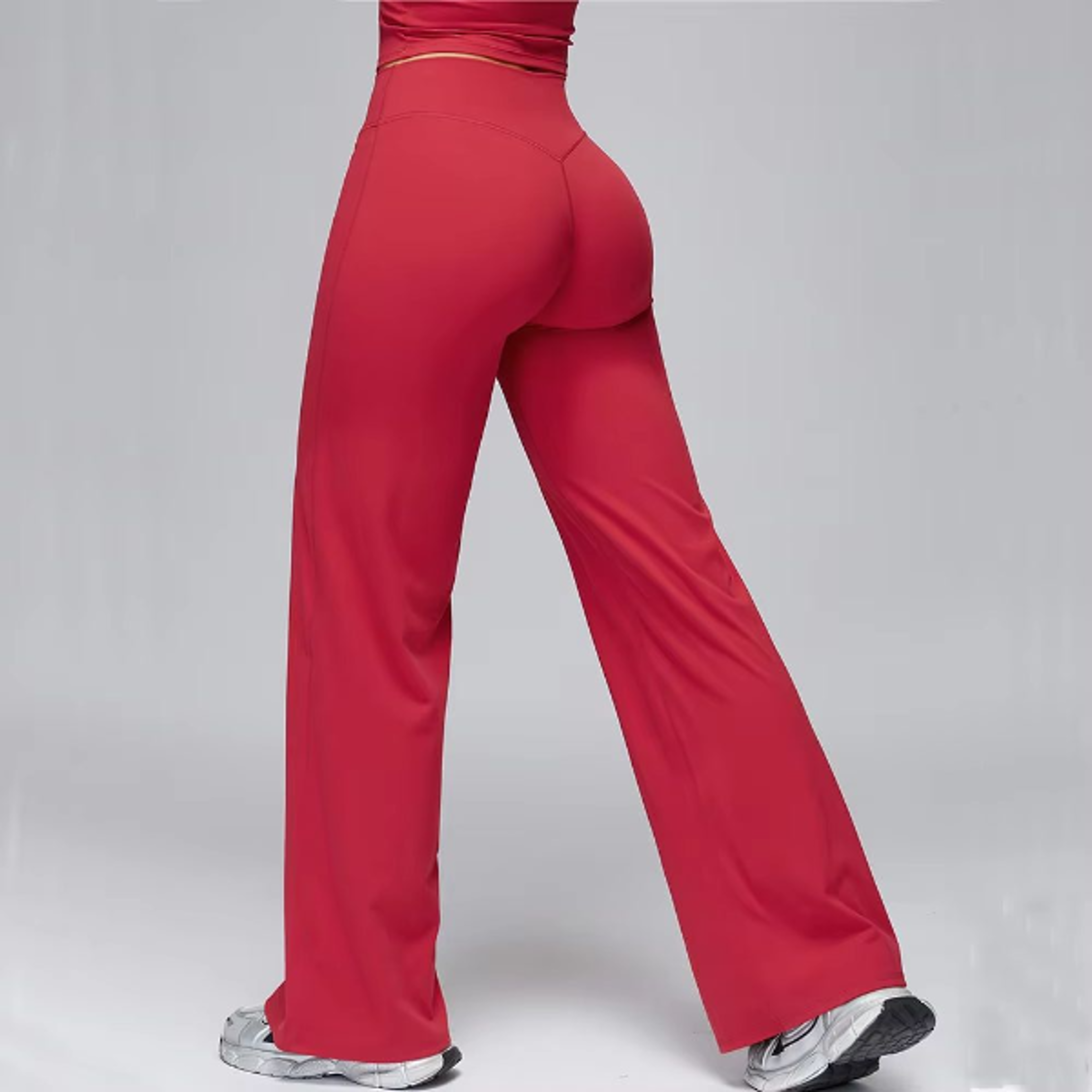 women's high waist flared leggings, tummy control workout yoga pants, gym fitness wide leg sport pants