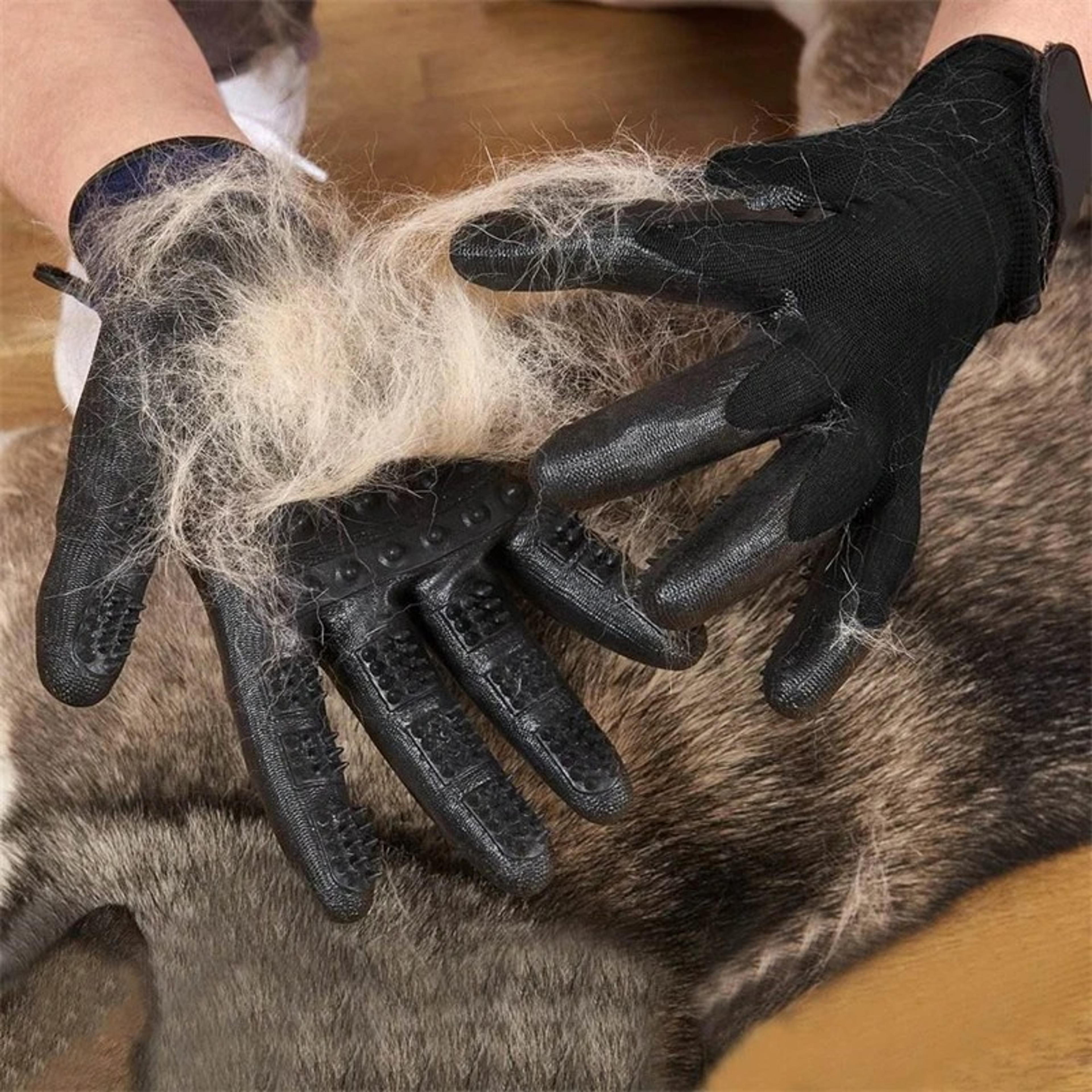 ultimate pet grooming gloves – shed control, bath & massage for dogs, cats & more