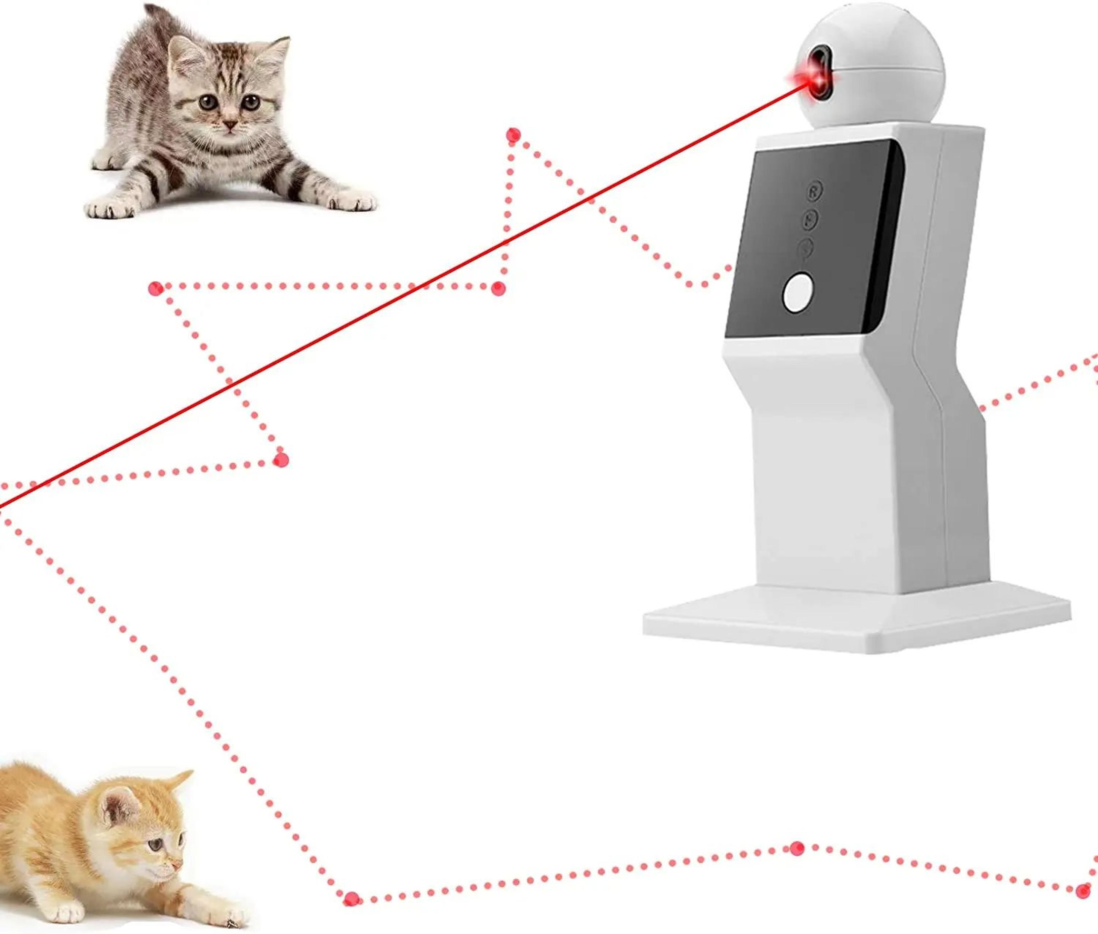 cat laser toy automatic, random moving interactive red dot toy for cats, kittens, dogs, indoor use