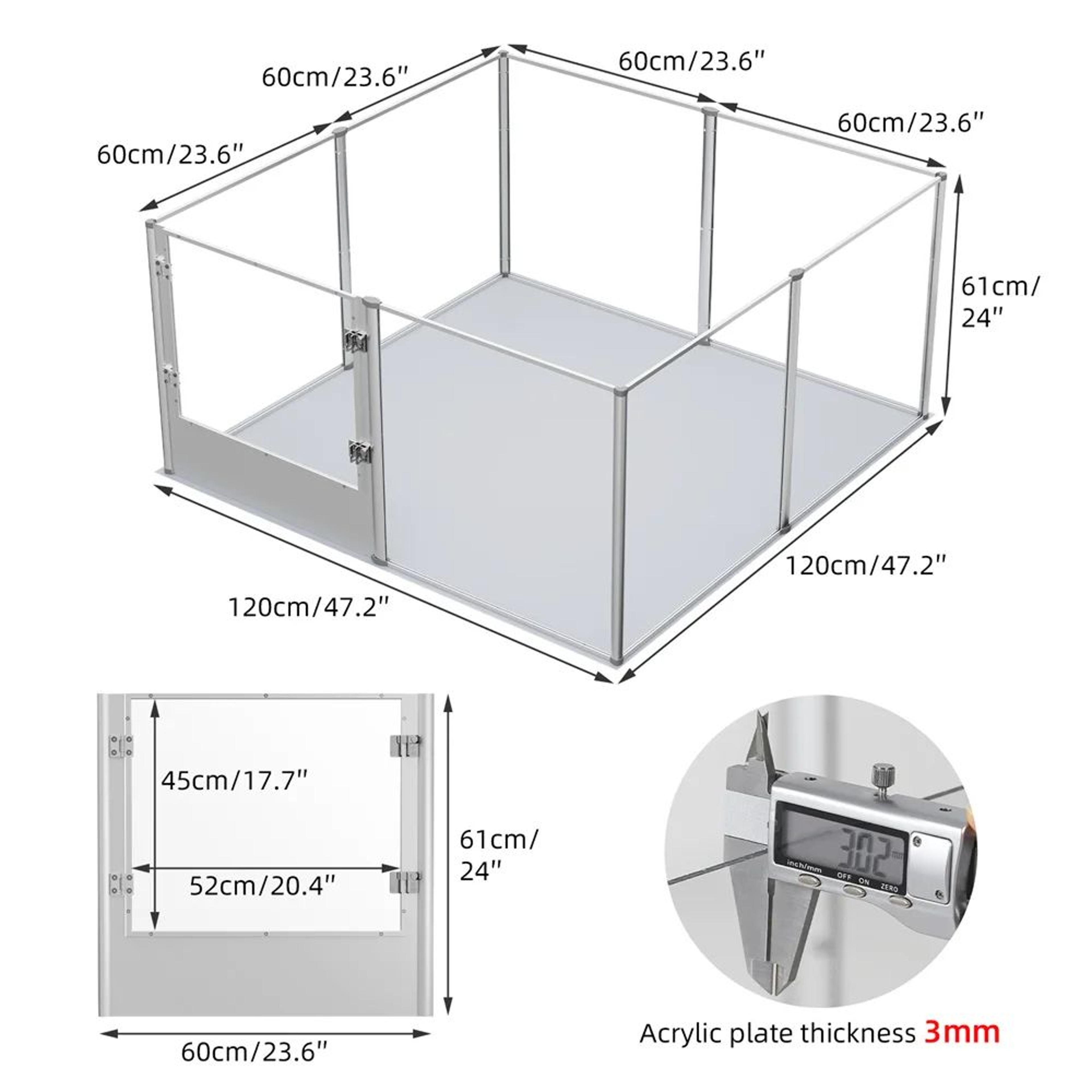 Extra Large Dog Playpen Acrylic Enclosure With Waterproof Fertility Pad Pet Animal Bunny Ferrets Do 5