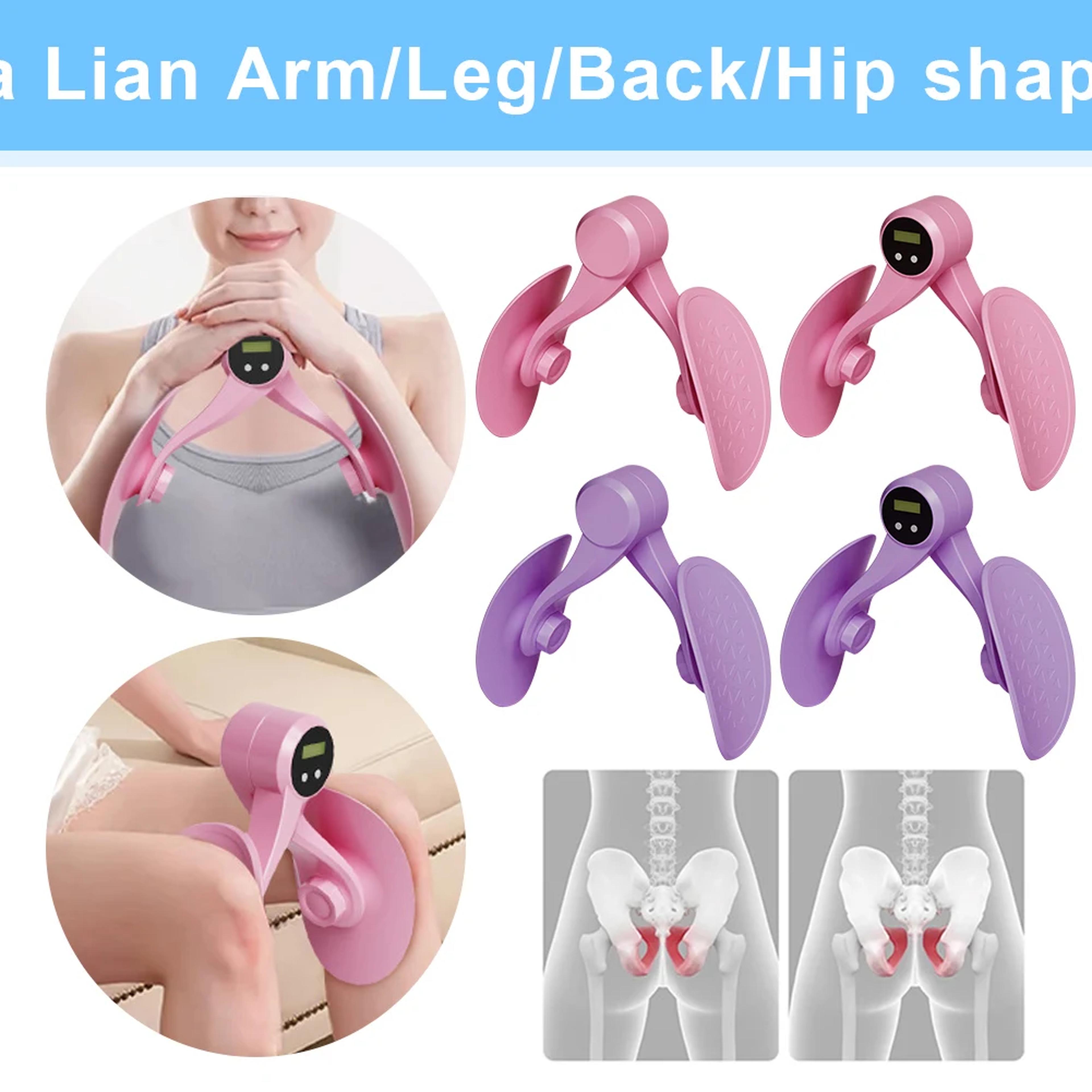 hip and inner thigh kegel exerciser, pelvic floor muscle trainer with counter, exercise equipment for leg arm sculpting