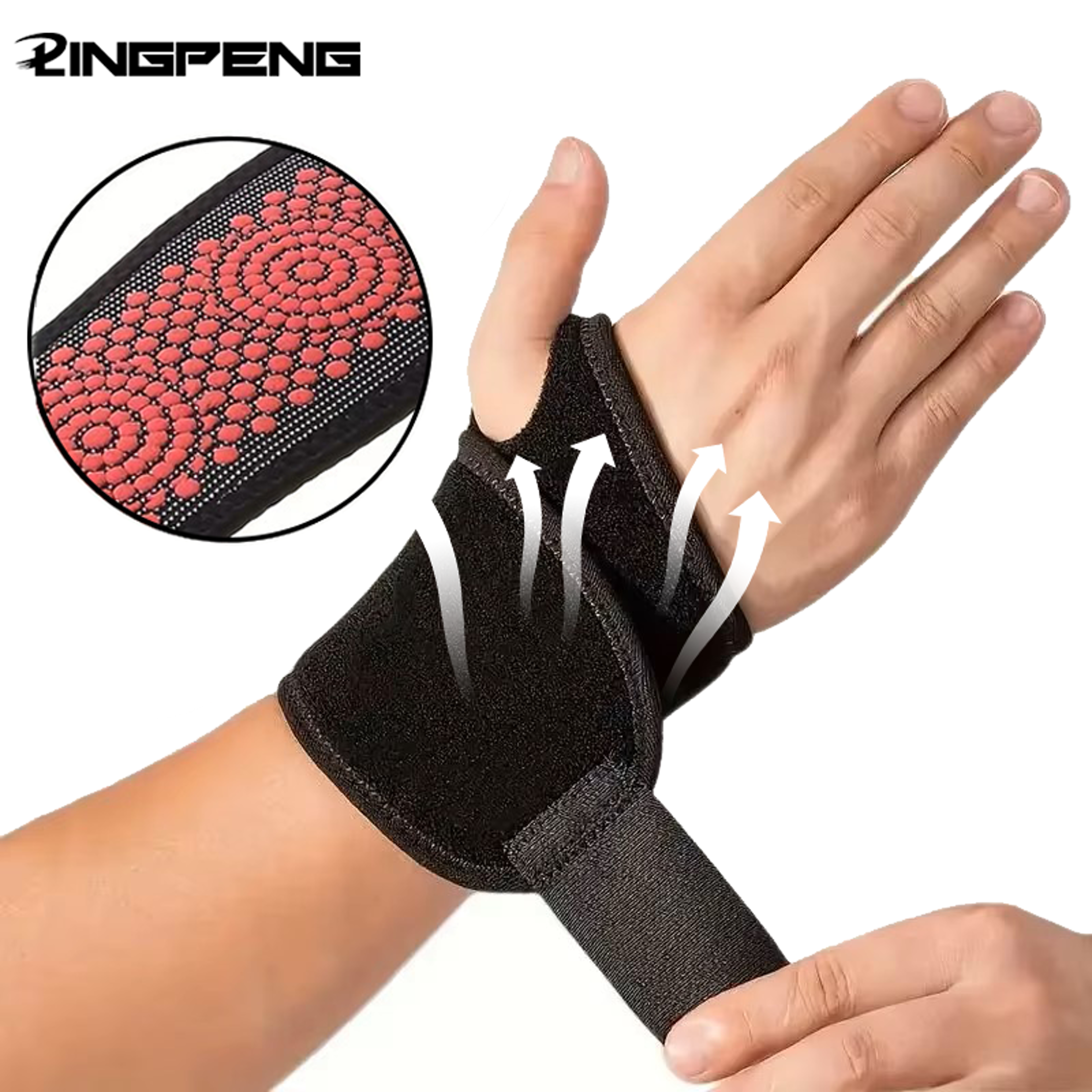 wrist support band adjustable brace for sports, compressive wrist strap wraps, comfort hand relief