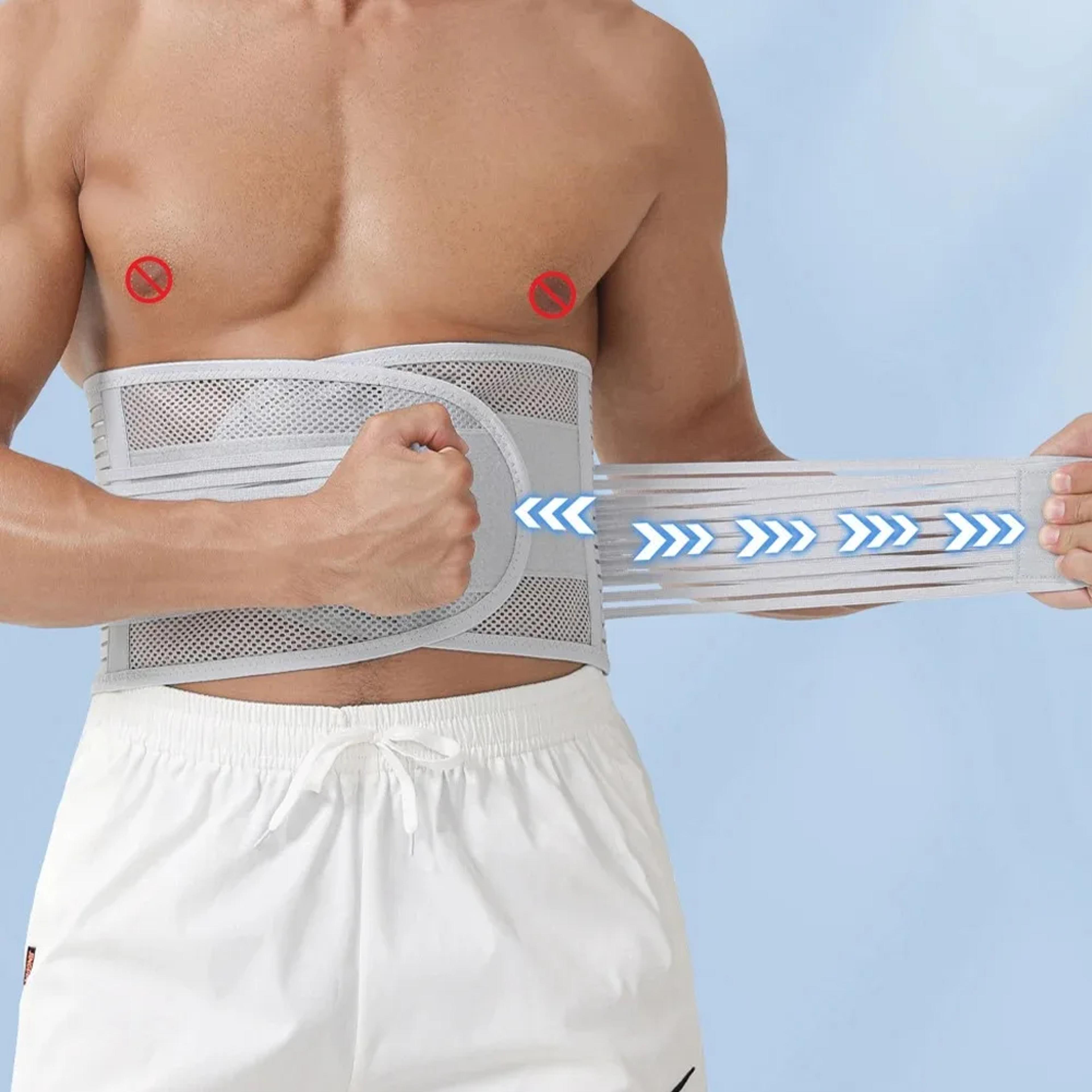 ergonomic back support belt, spine support corset, adjustable breathable waist brace, lumbar support belt