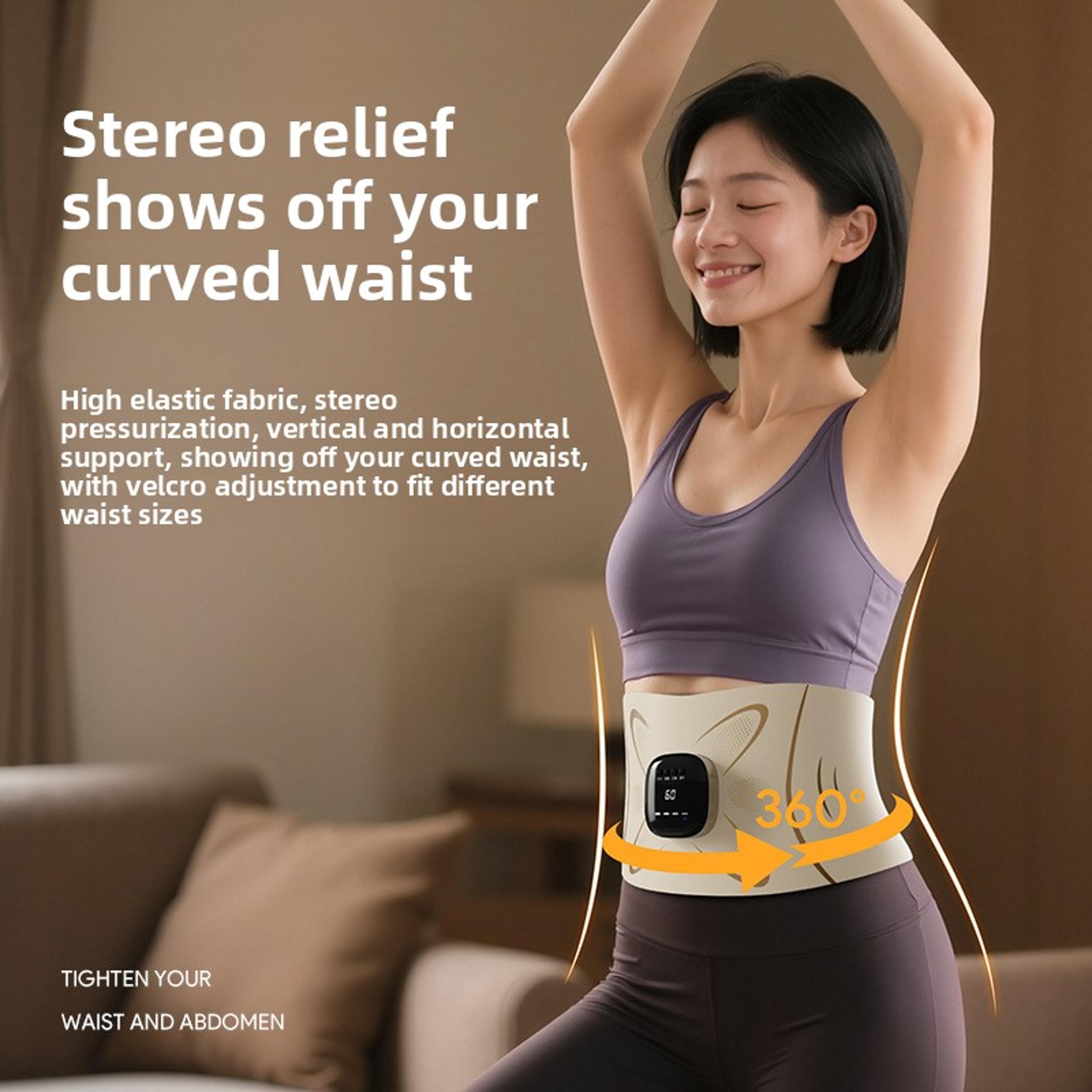 Fullburning Beauty Plastic Device Crossborder EMS Microcurrent Massage Belt Heating Exercise 3