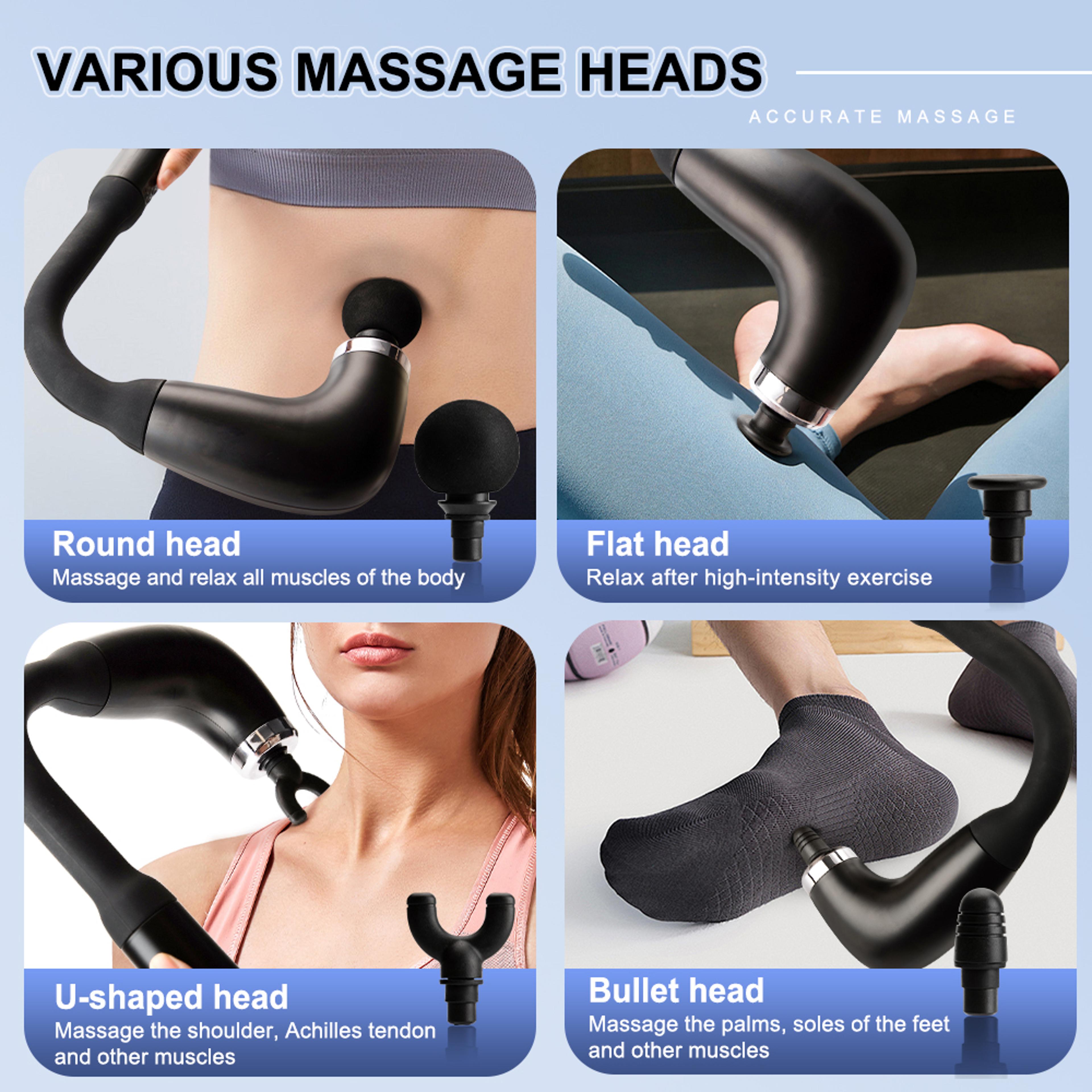 High Frequency Vibration Massage Gun Fascia Gun With Bent Handle Muscle Relaxation Back And Neck Ma 1