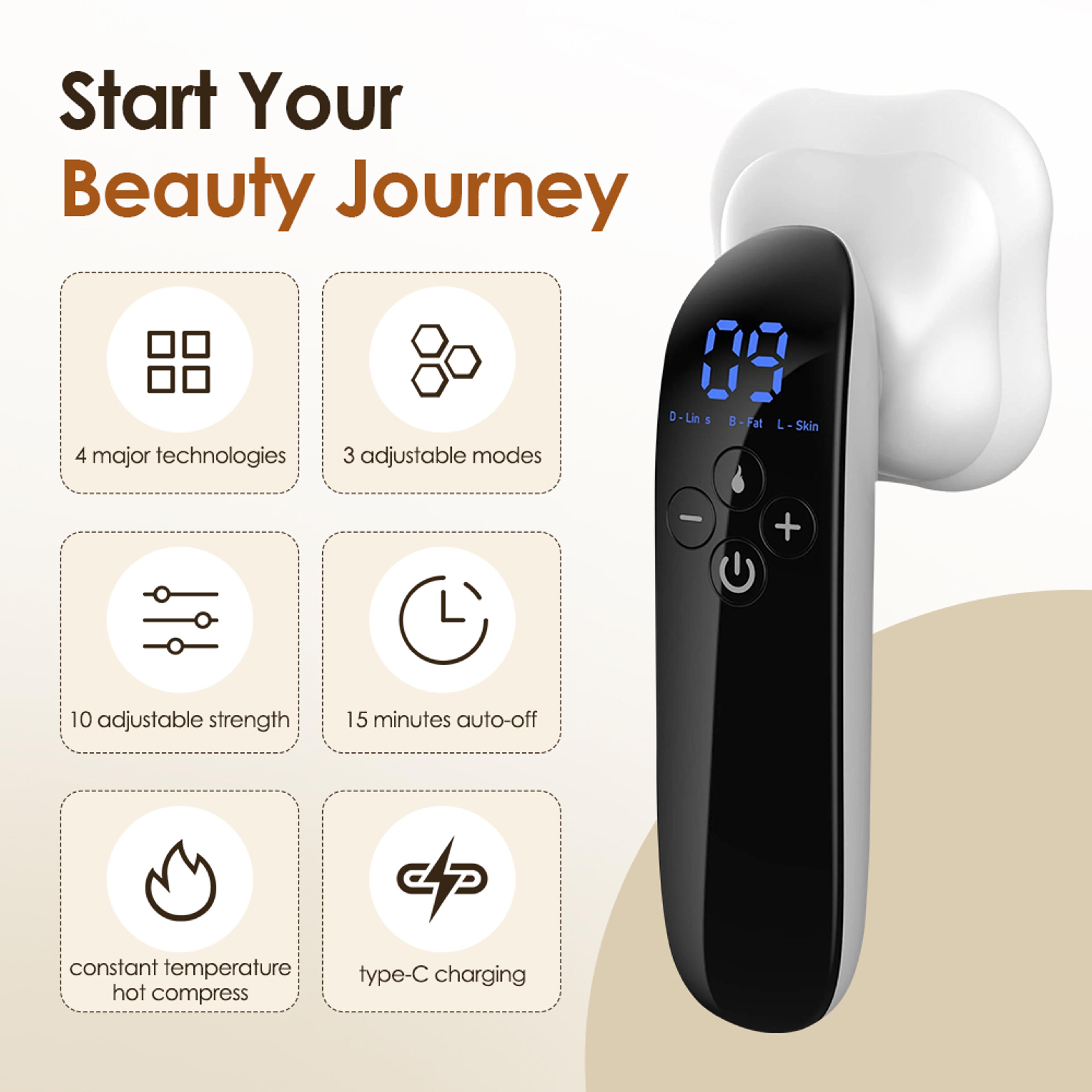 rechargeable electric body slimming massager portable fat removal device for skin firming