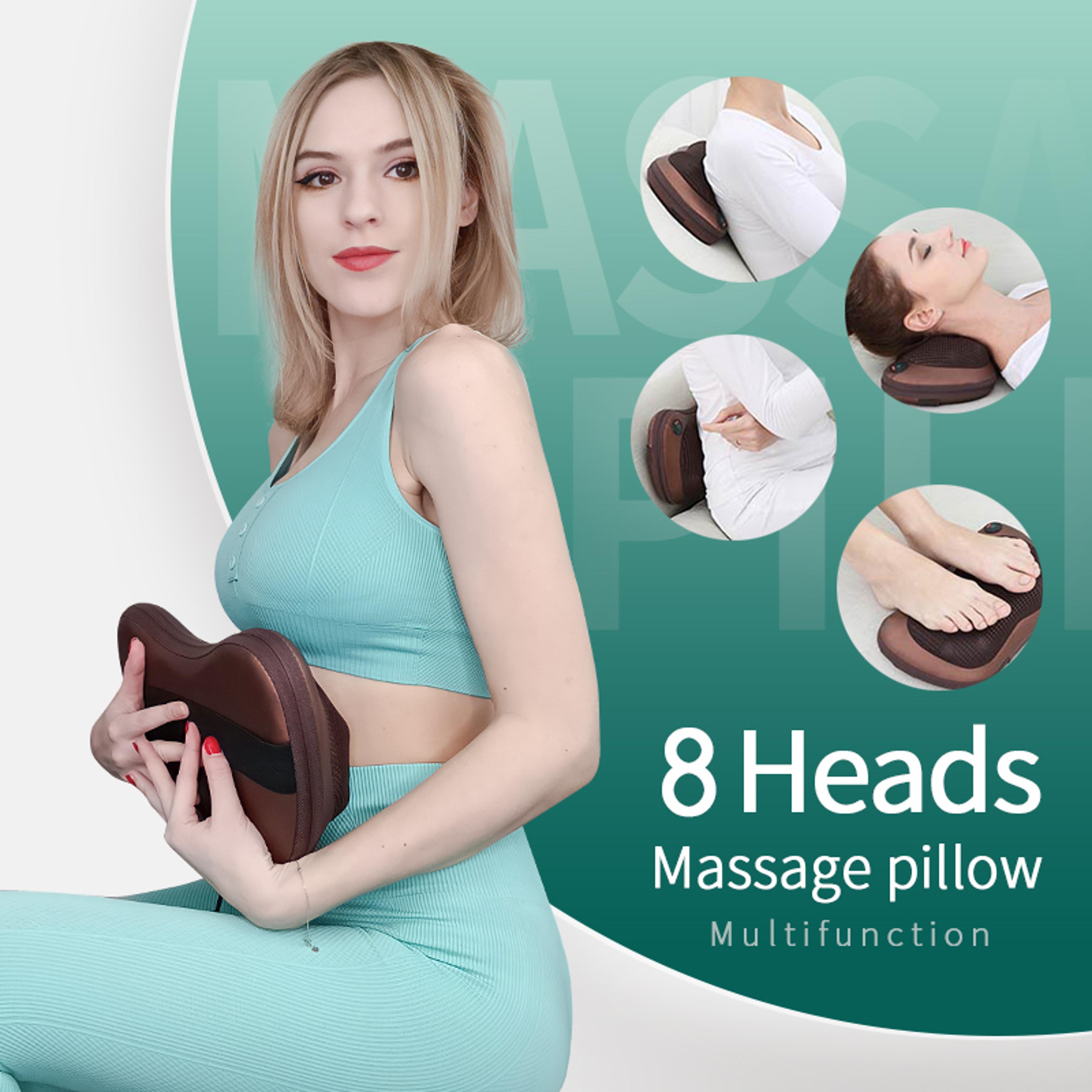 Electric Massage Pillow Cushion Neck Back Waist Head Massager Car Home Shiatsu Massage 2