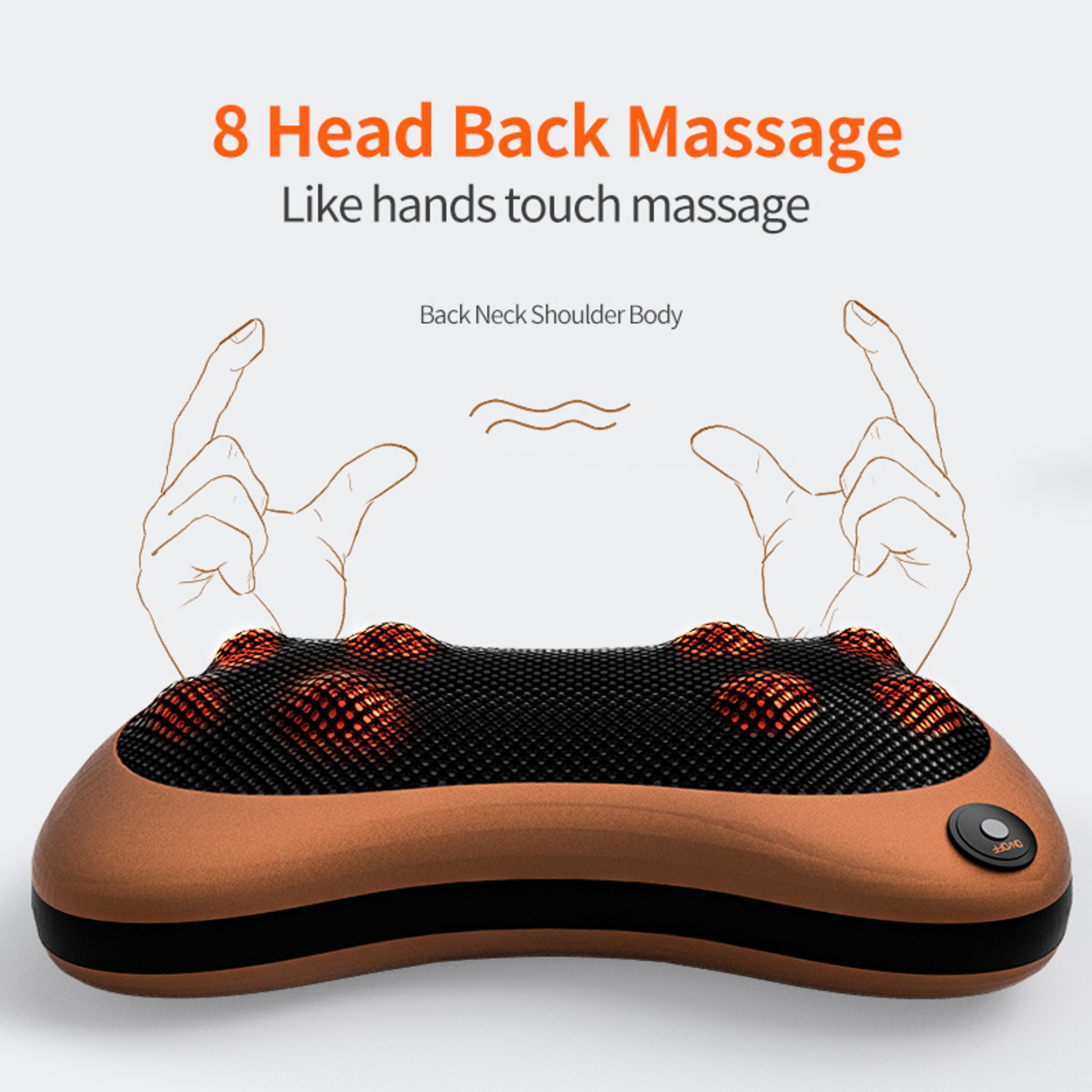 Electric Massage Pillow Cushion Neck Back Waist Head Massager Car Home Shiatsu Massage 3