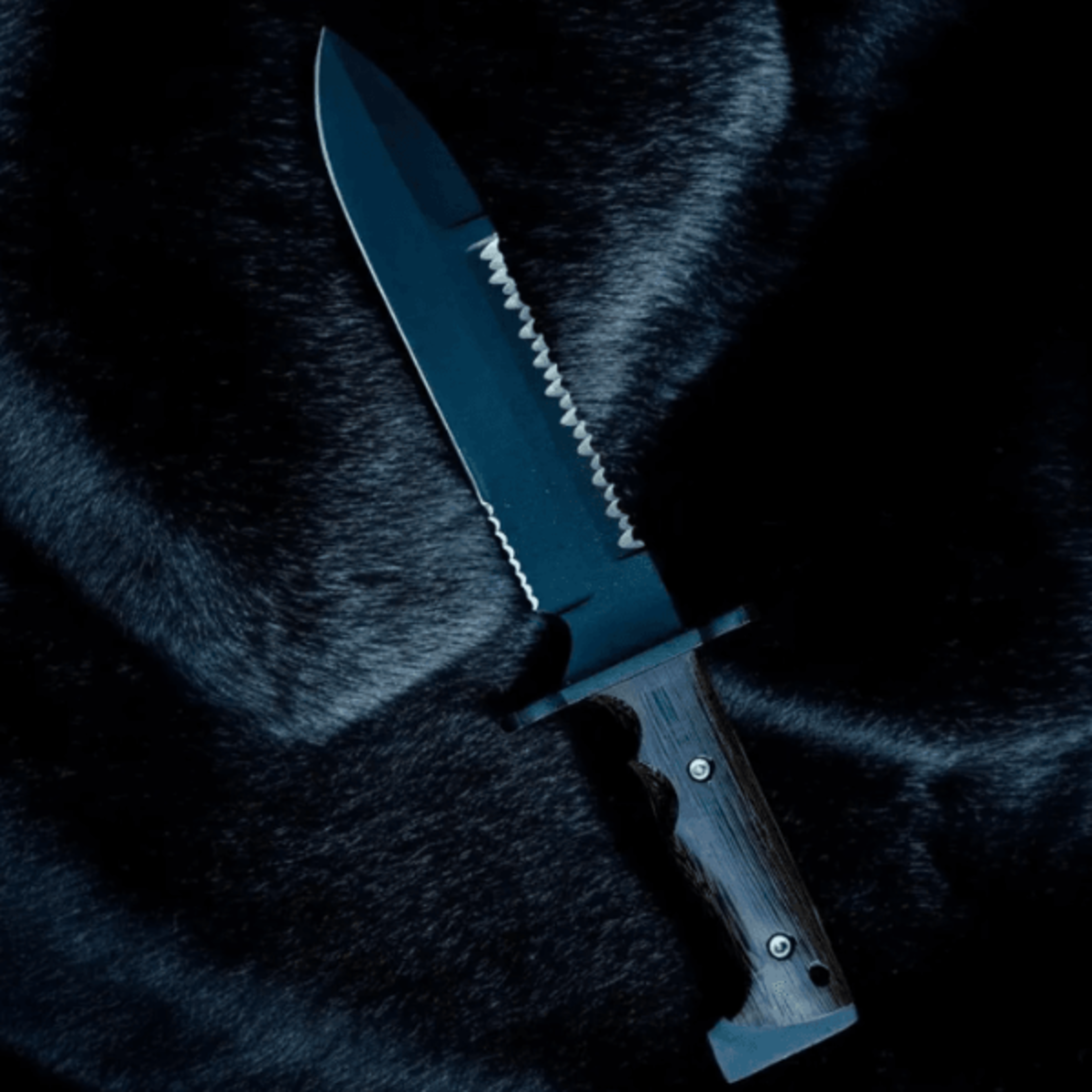 hand-forged carbon steel bowie knife | 15" survival blade with wangi wood handle | heavy-duty hunting knife