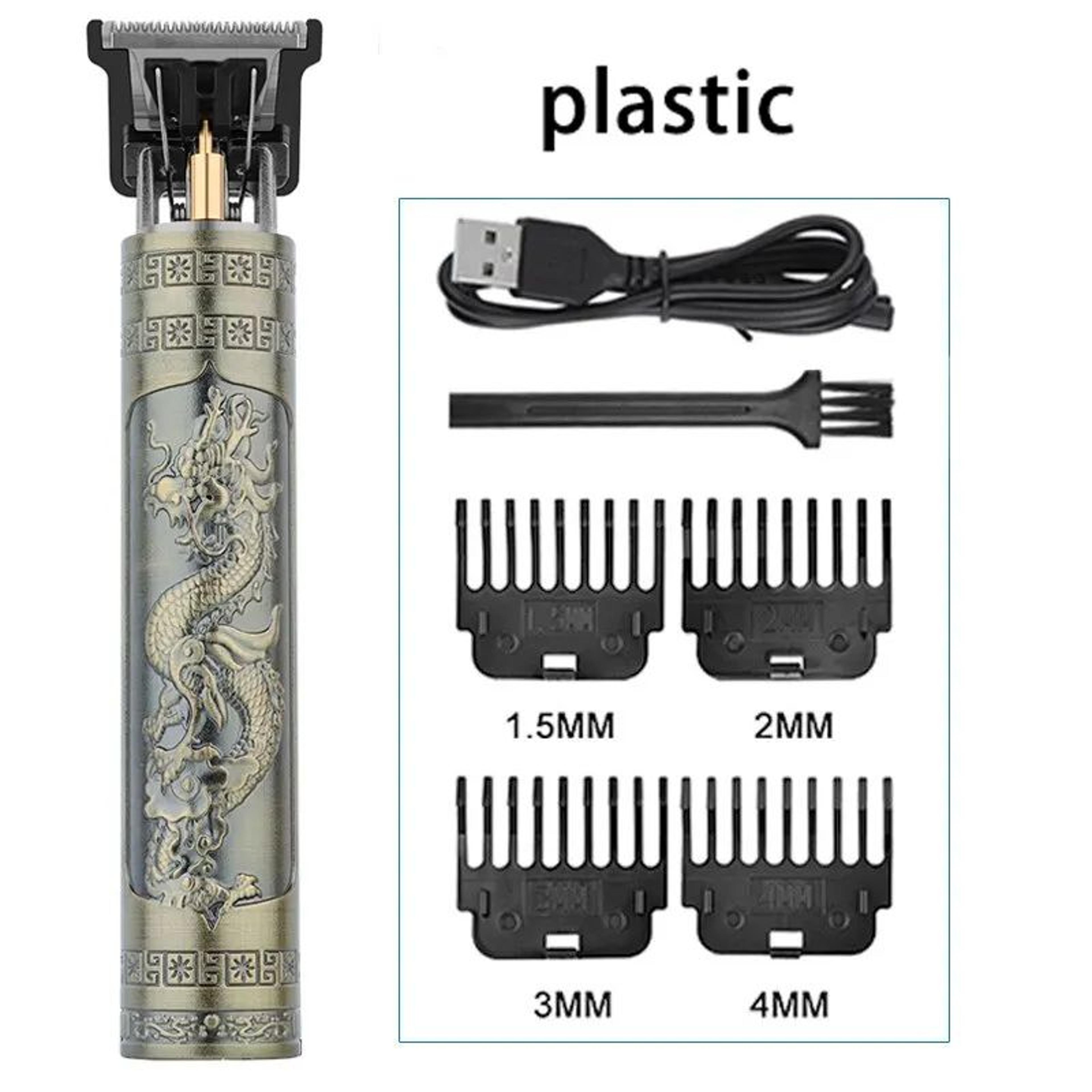 Professional T9 Hair Clipper  Vintage Rechargeable Trimmer  Shaver For Men Dragon Buddha Design 11