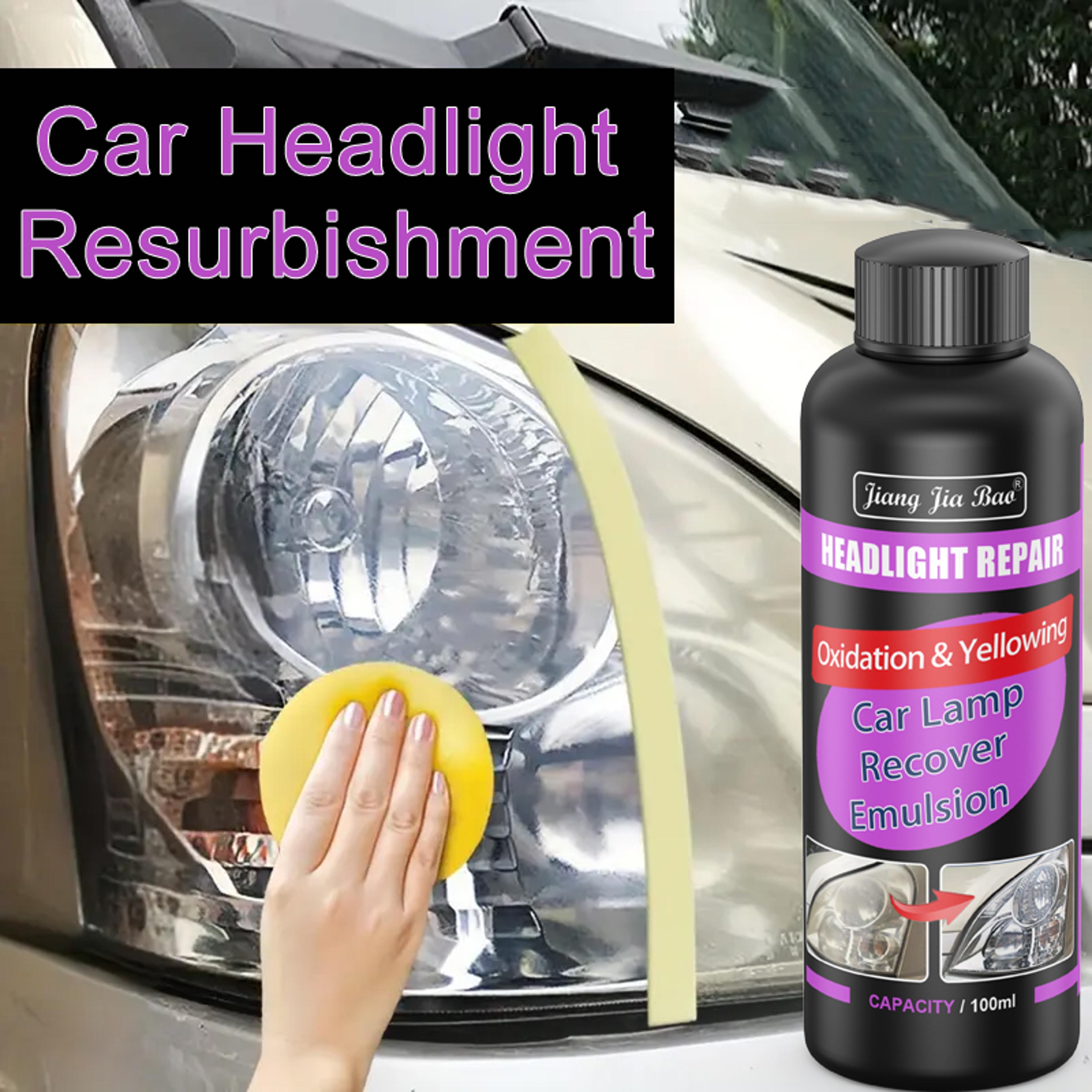 headlight scratch remover & buffing paste car light polish kit for restoring foggy, yellowed headlamps