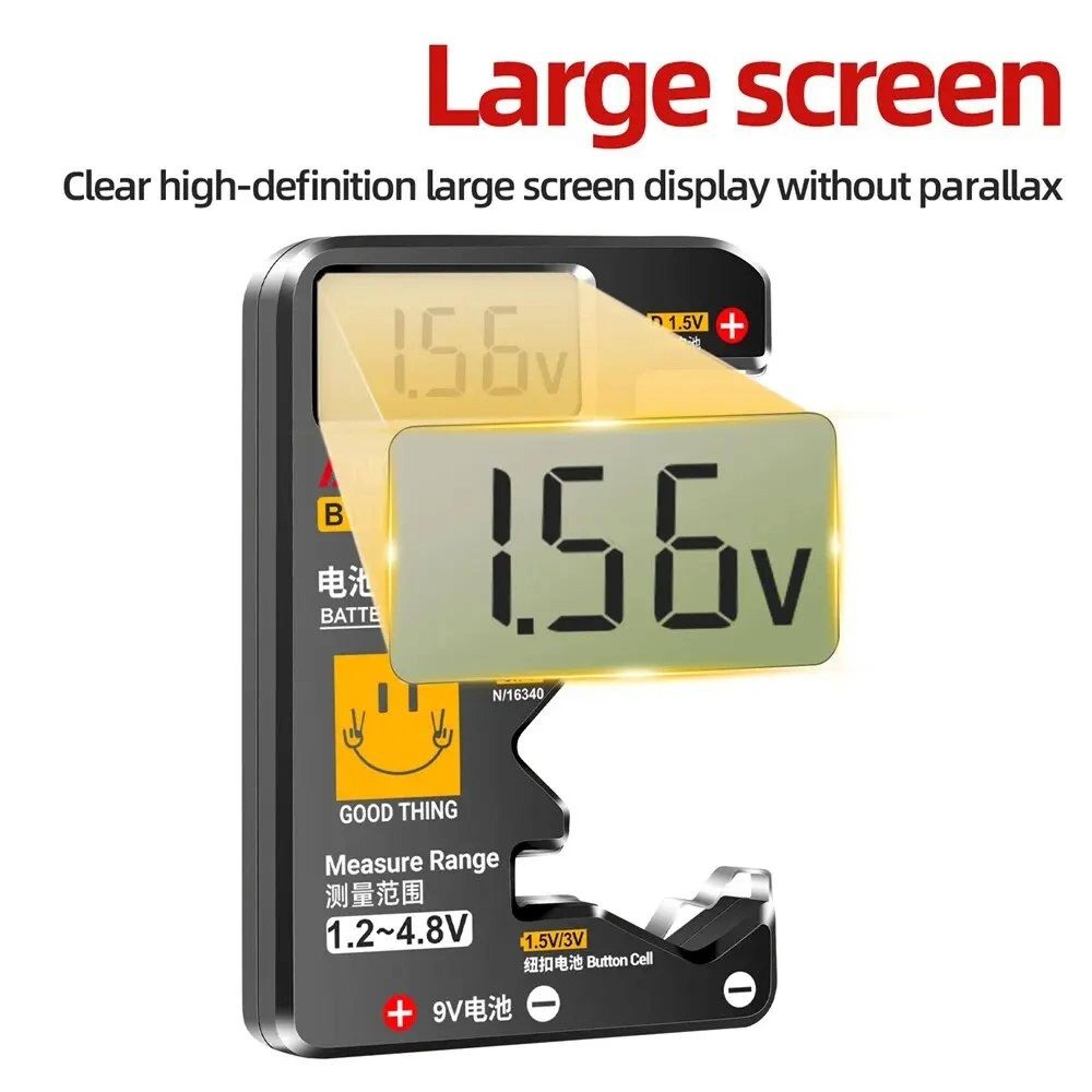 ANENG Universal LCD Battery Tester Test AA AAA C D 9V Button Cells Household Power Bank Detector 3