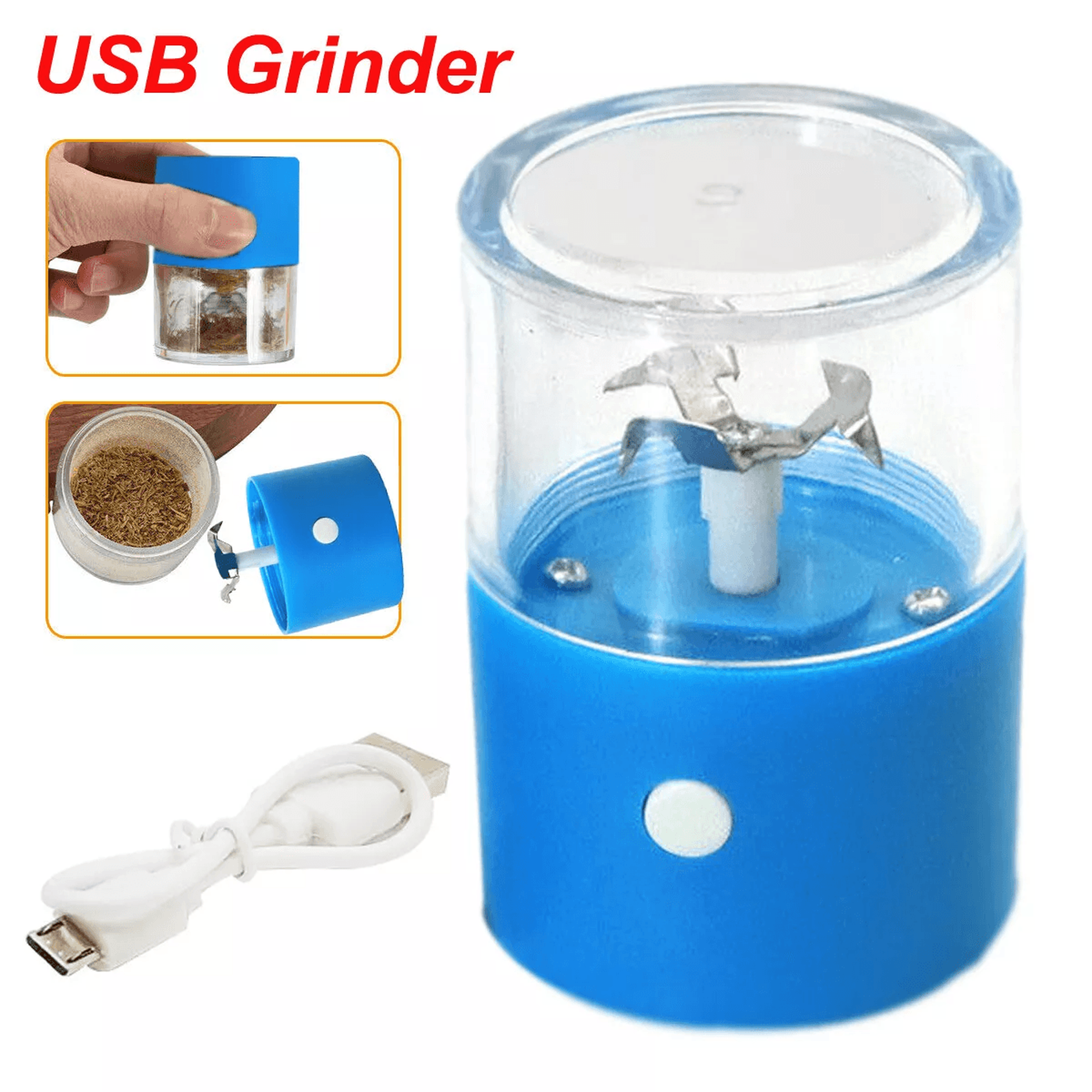 rechargeable usb electric portable herb garlic crusher, auto grinding machine for spices, vegetables & food chopping