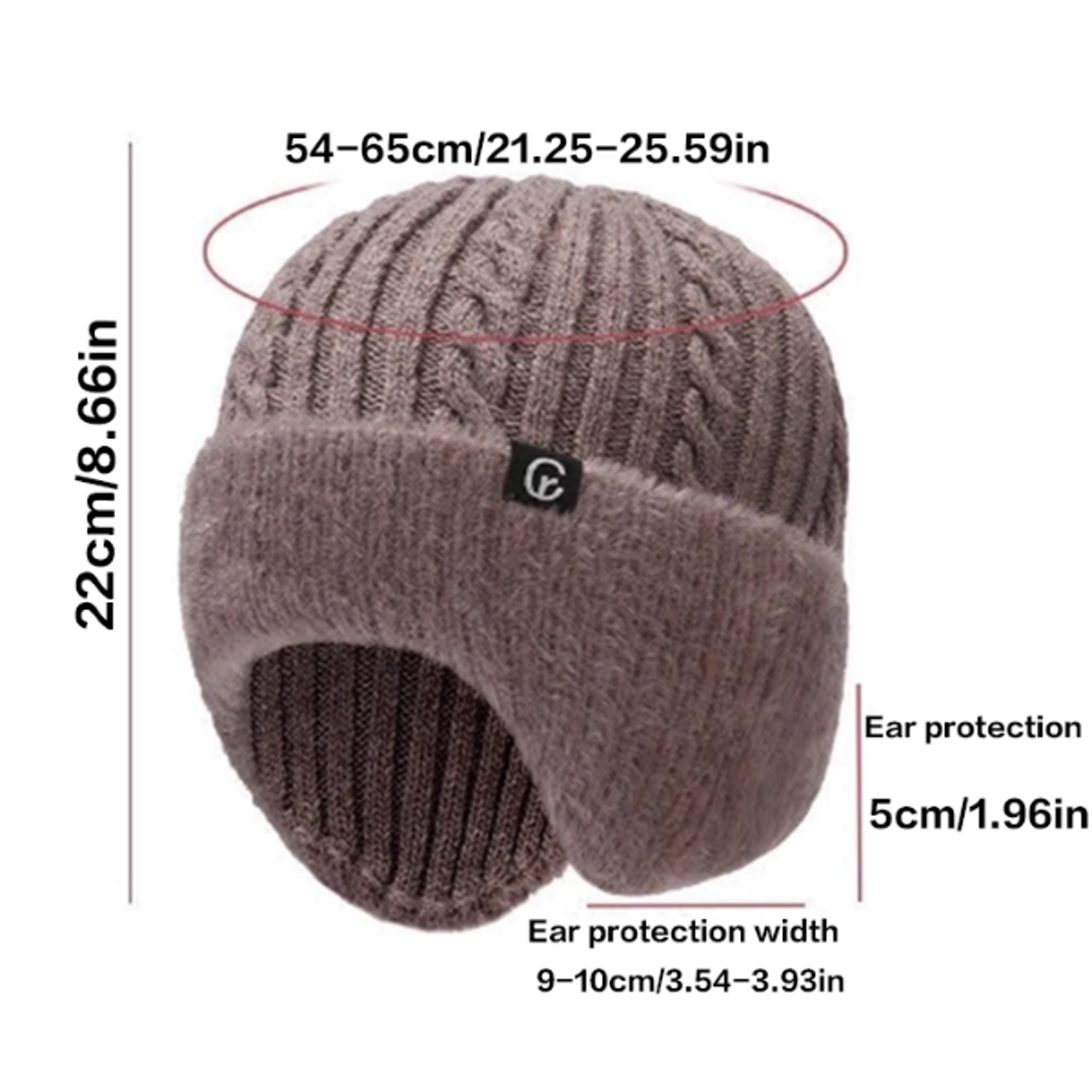 Winter Mom Warm Hat for Men Elderly Knitted Hat for Women Ear Protection Hat for Middle Aged and E