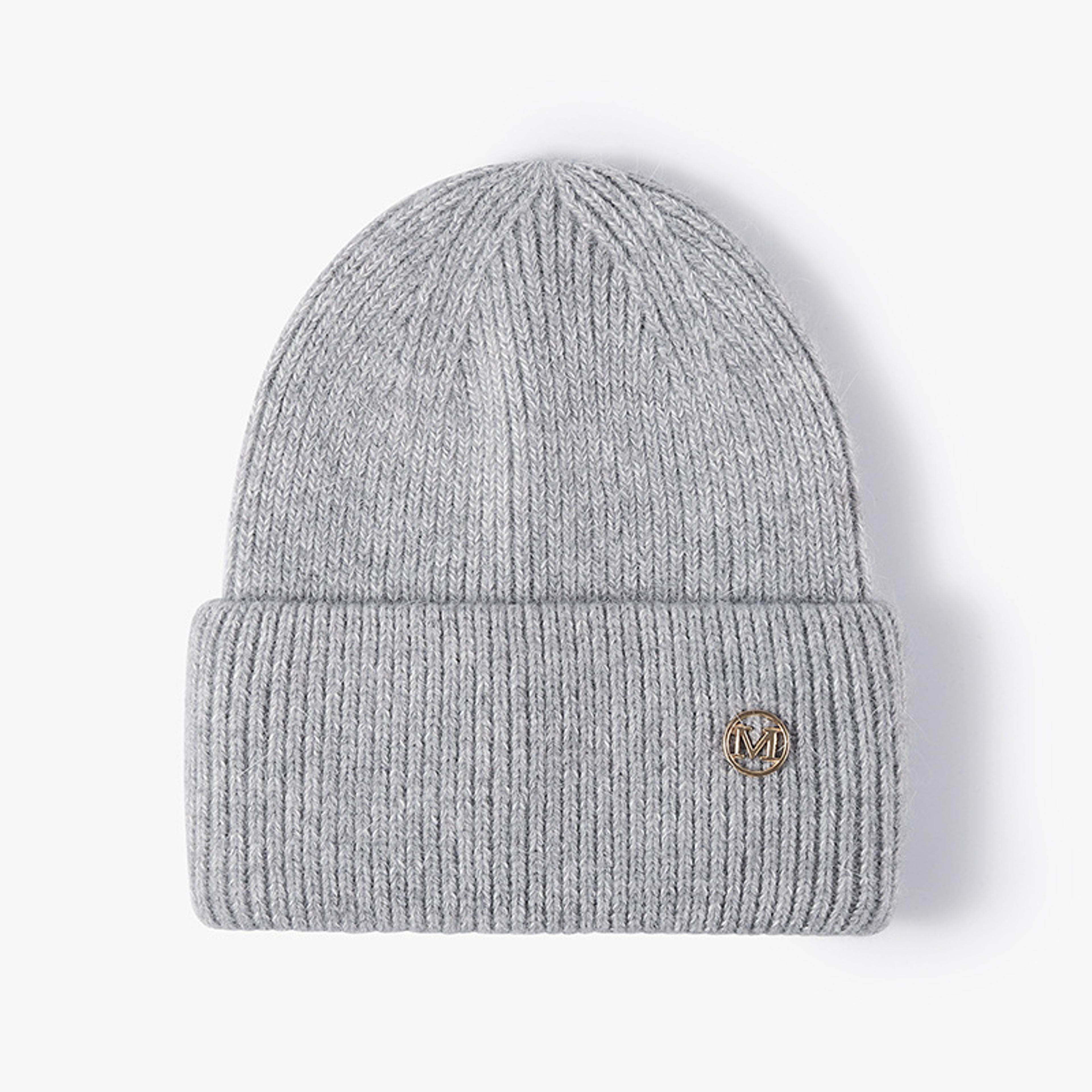 Soft Knit Beanie Warm Rabbit Fur Womens Winter Hats Slouchy Cap Solid Color Casual Outdoor Fashion  9