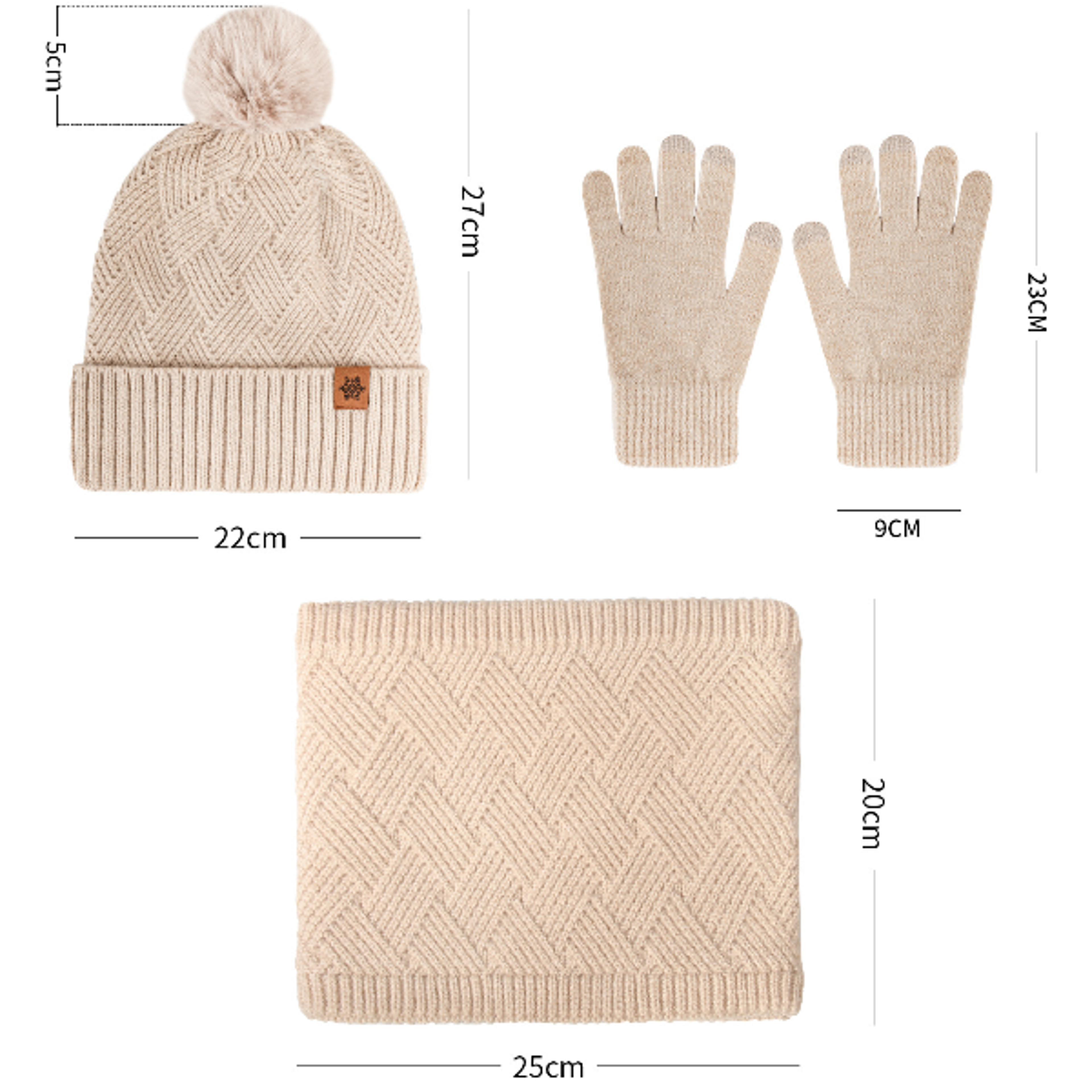 Outdoor Warm Fleecelined Knitted Hats for Men Women Coldproof Winter Skullies Doublelayer One Thr