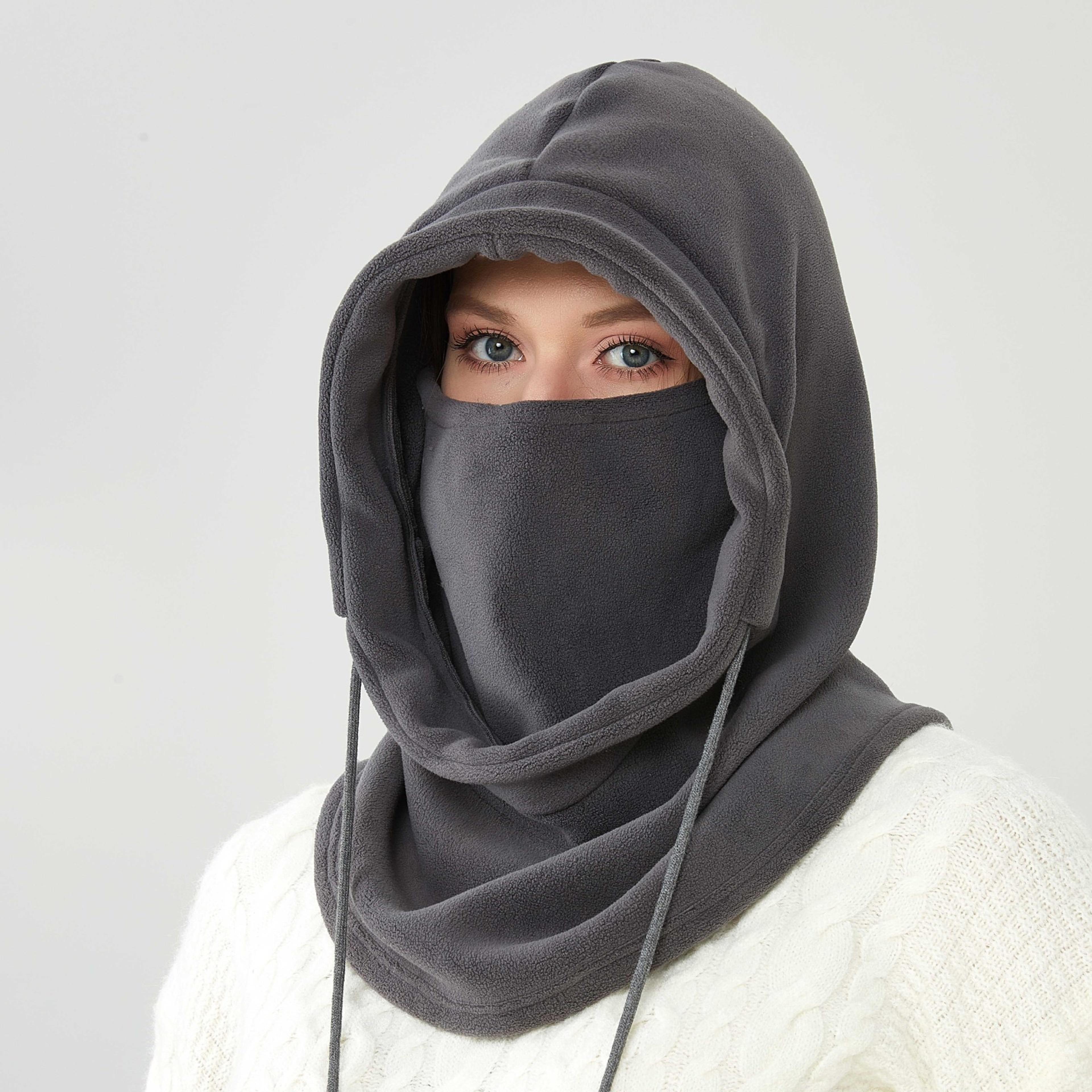 Winter Warm Cap For Men Women Fleece Balaclava Hat Windproof Neck Hat Motorcycle Bike Sports Scarf  5