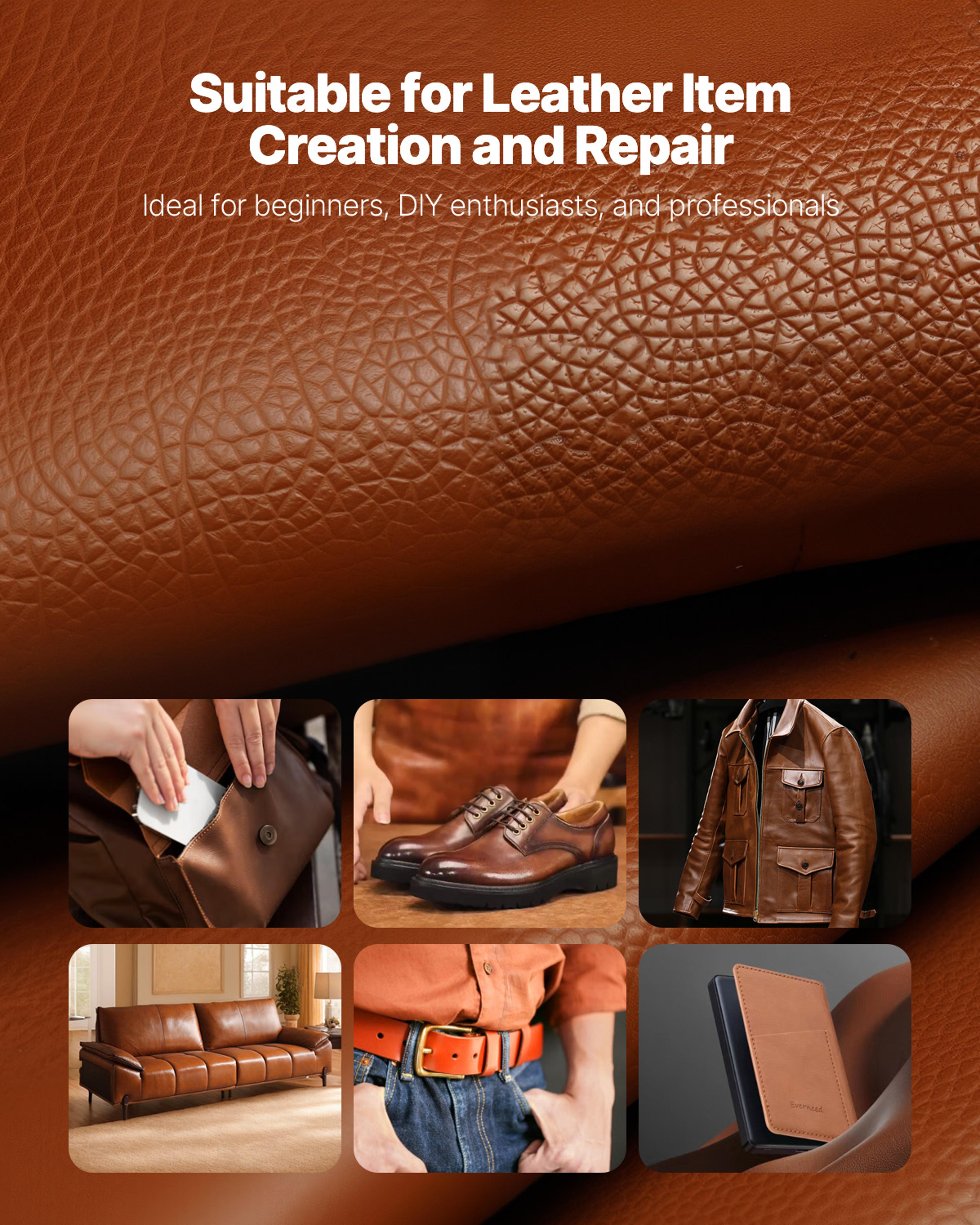 Leather Craft Tools Kit Engraving Punching Sewing Stamping Tools With Storage Bag 2