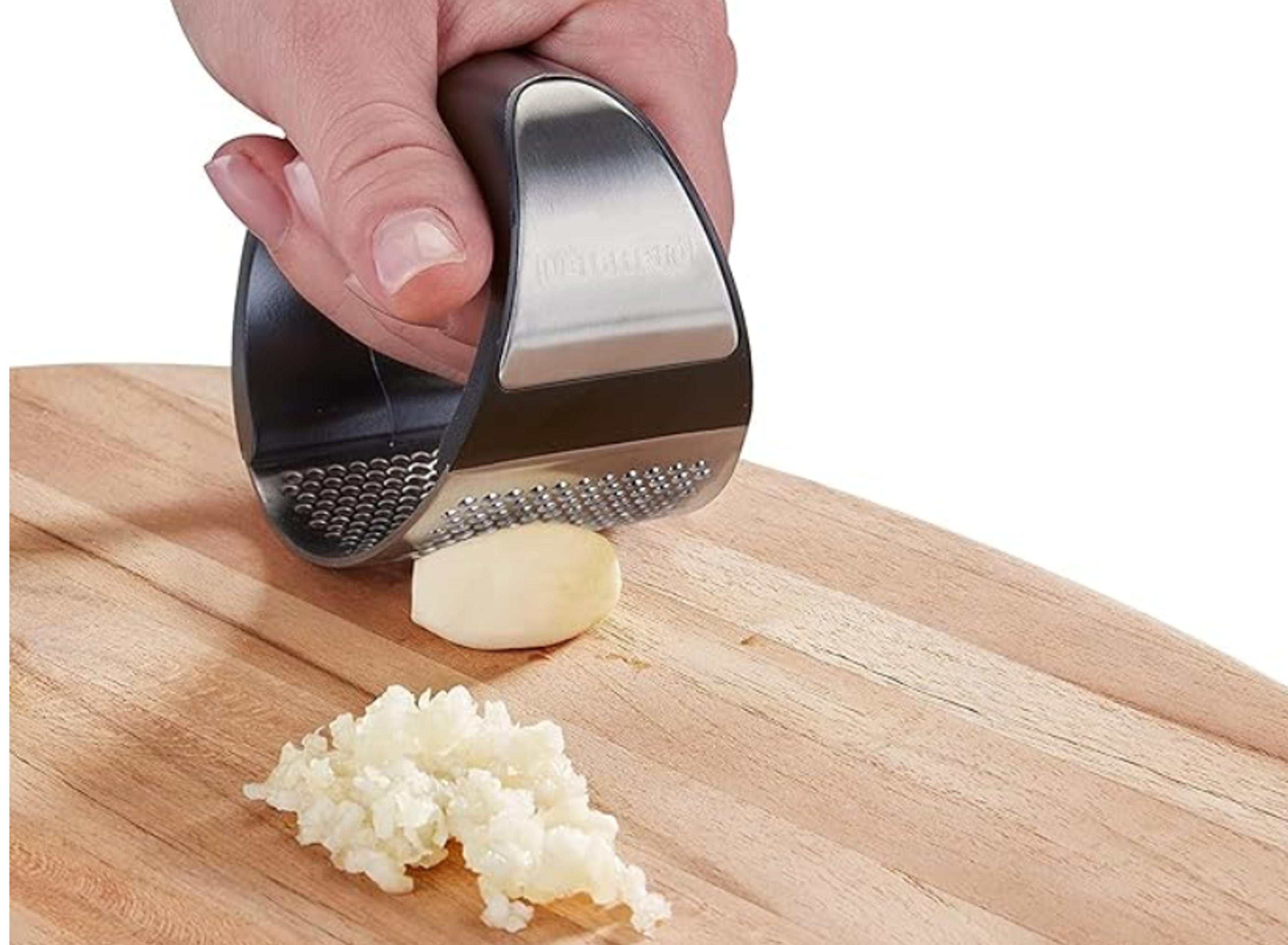 stainless steel garlic press easy clean garlic mincer crusher