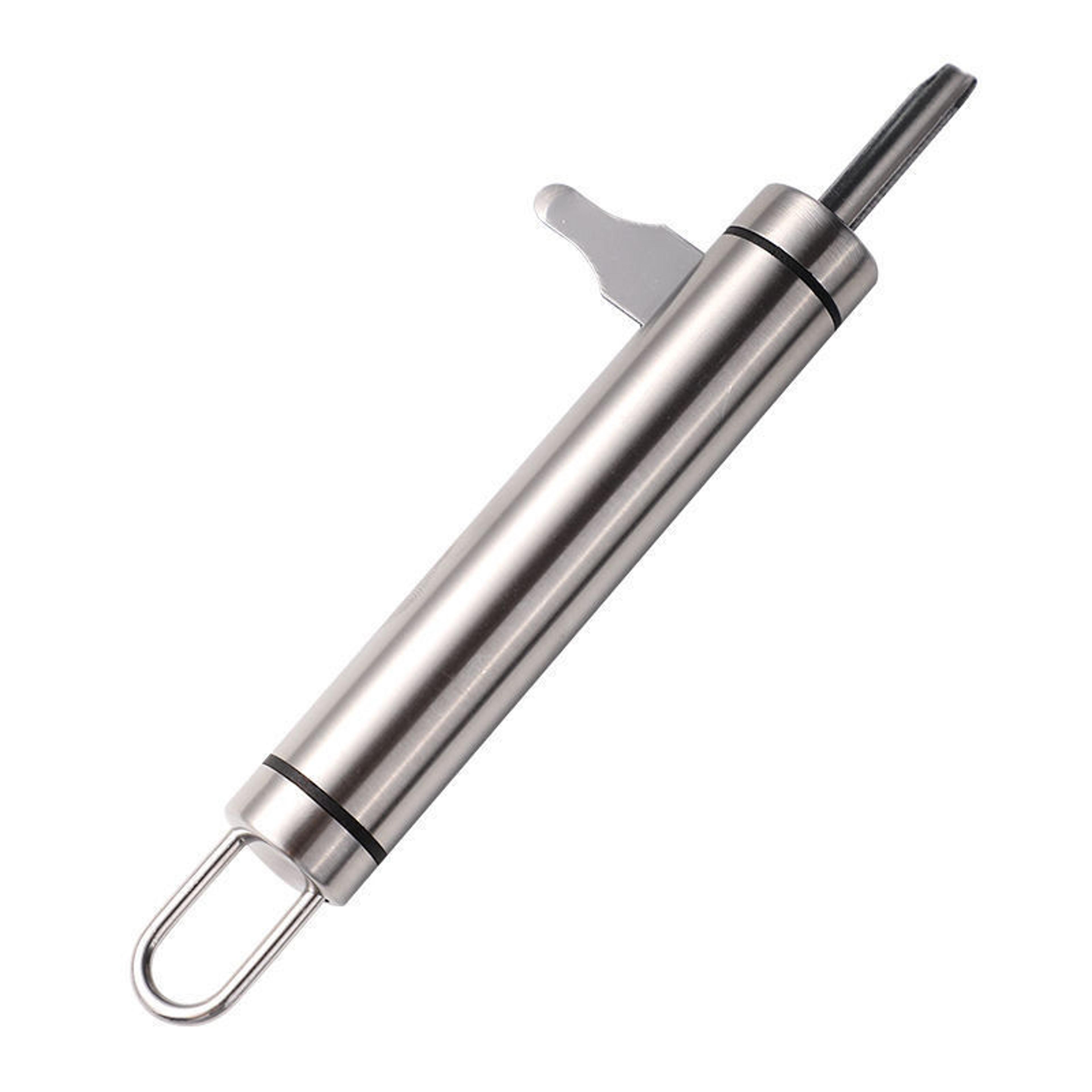 stainless steel macadamia nut opener and walnut sheller tool with pick